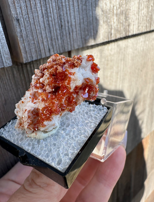 Bright Red Vanadinite Crystals from Morocco