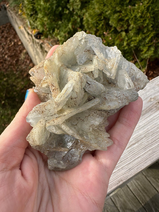 Cabinet Blue Barite Cluster from Morocco