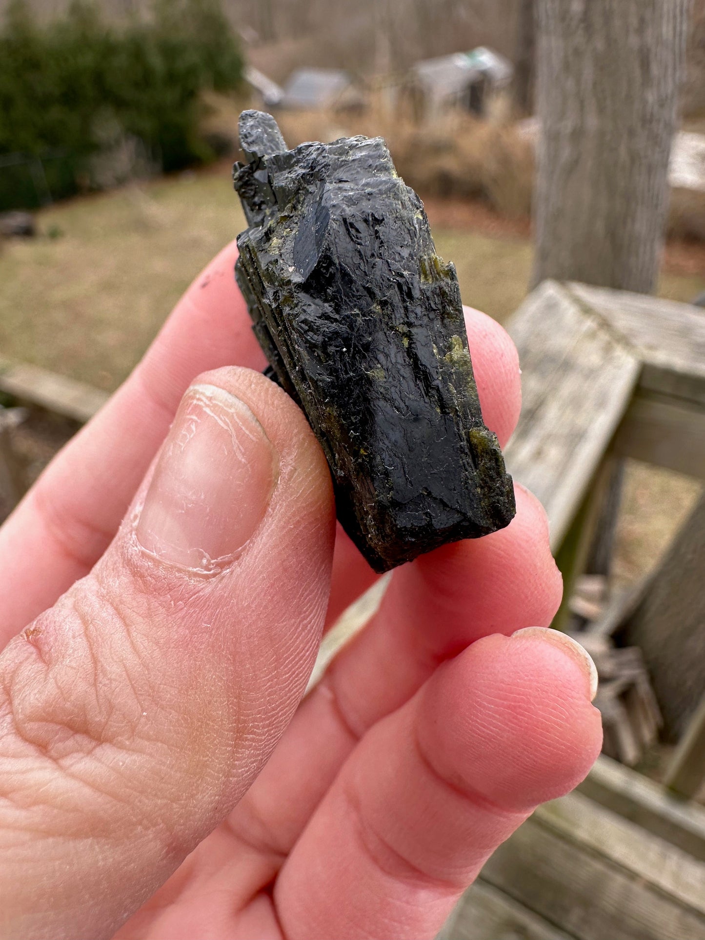 Epidote Crystal Cluster from Rosario Mabel Claim Peru