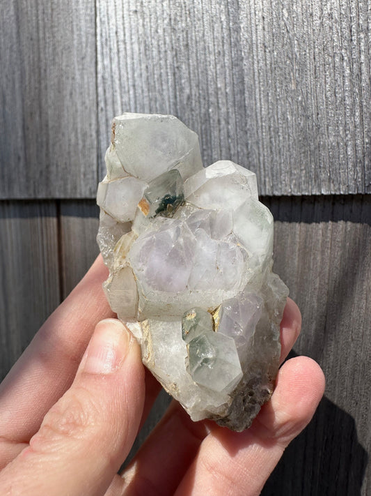 Phantom Chlorite in Amethyst from Nigeria