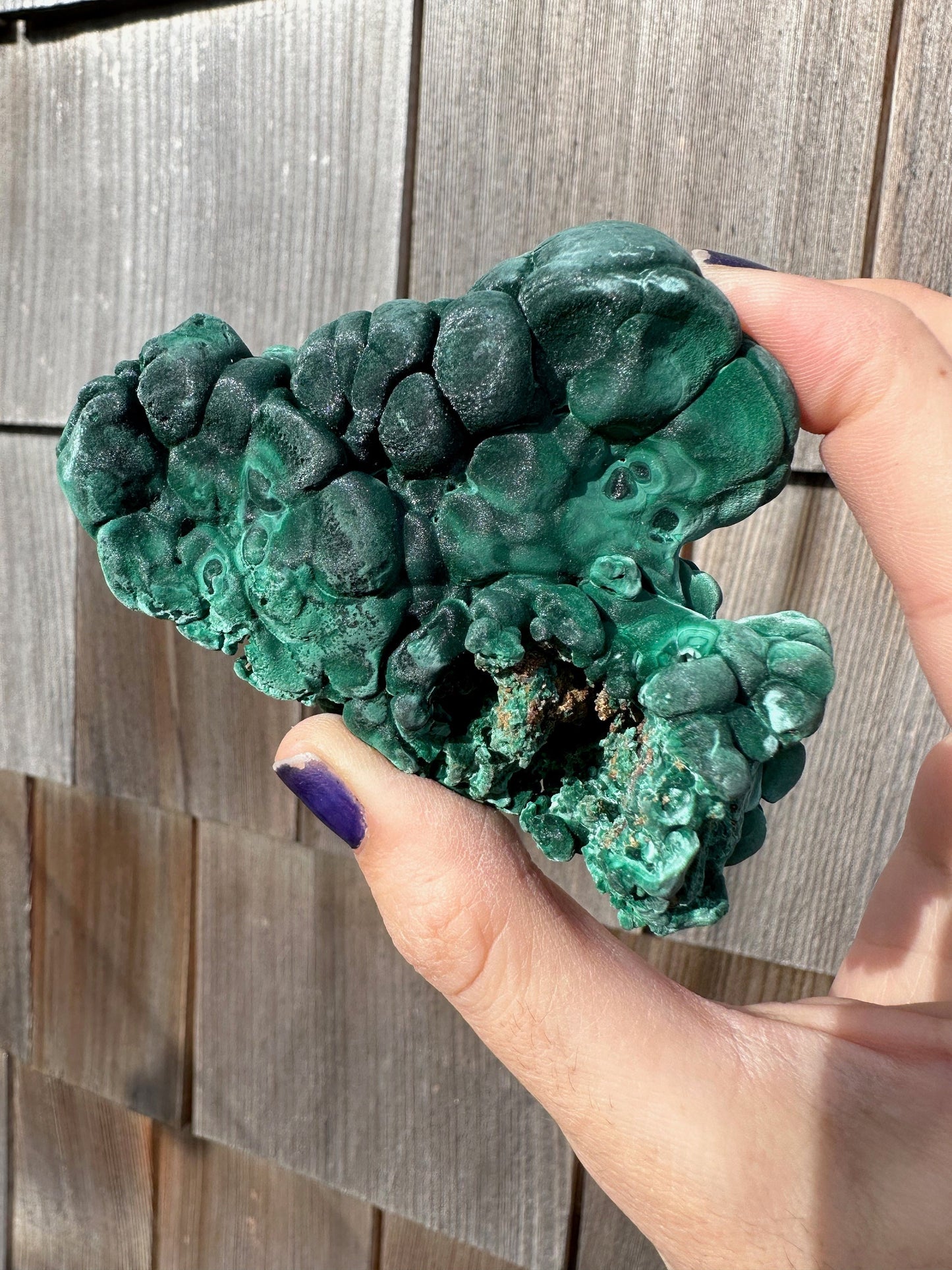Velvetty Botryoidal Malachite from China