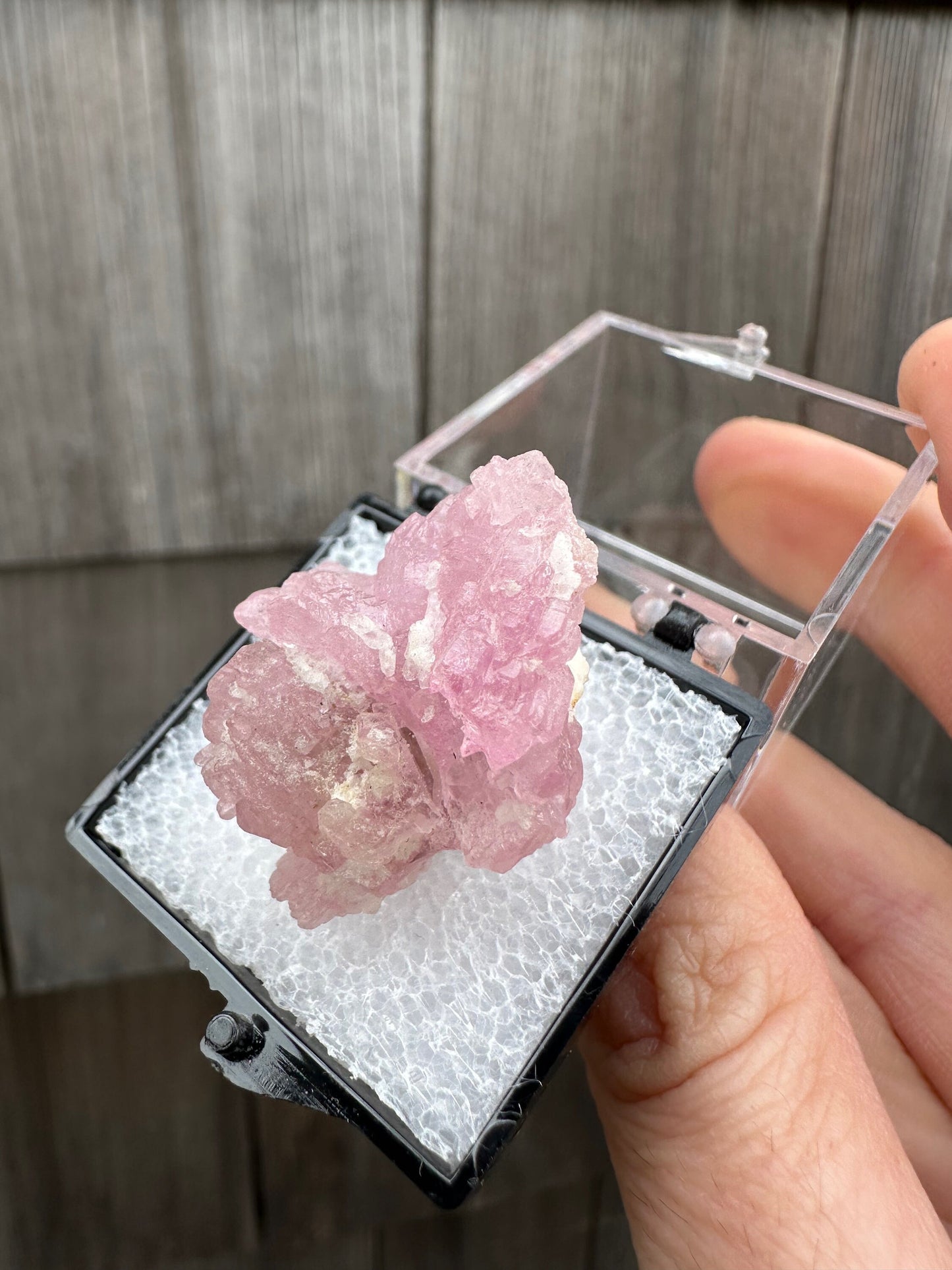 Elestial Rose Quartz Cluster from Brazil