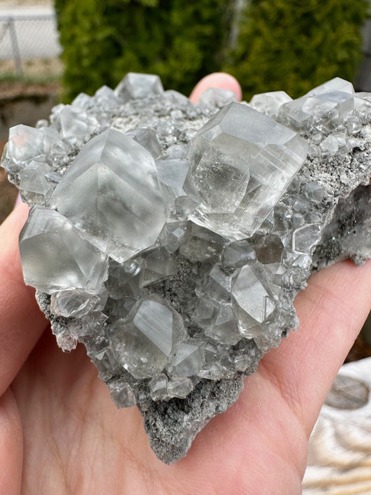 Cabinet Calcite with Marcasite from Linwood Mine Iowa USA