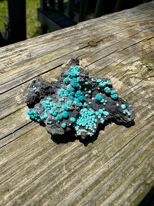 Chrysocolla on Matrix from Planet Mine Arizona USA