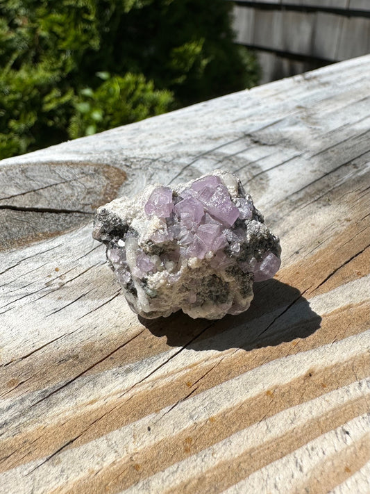 Purple Apatite Crystals on Matrix from Afghanistan