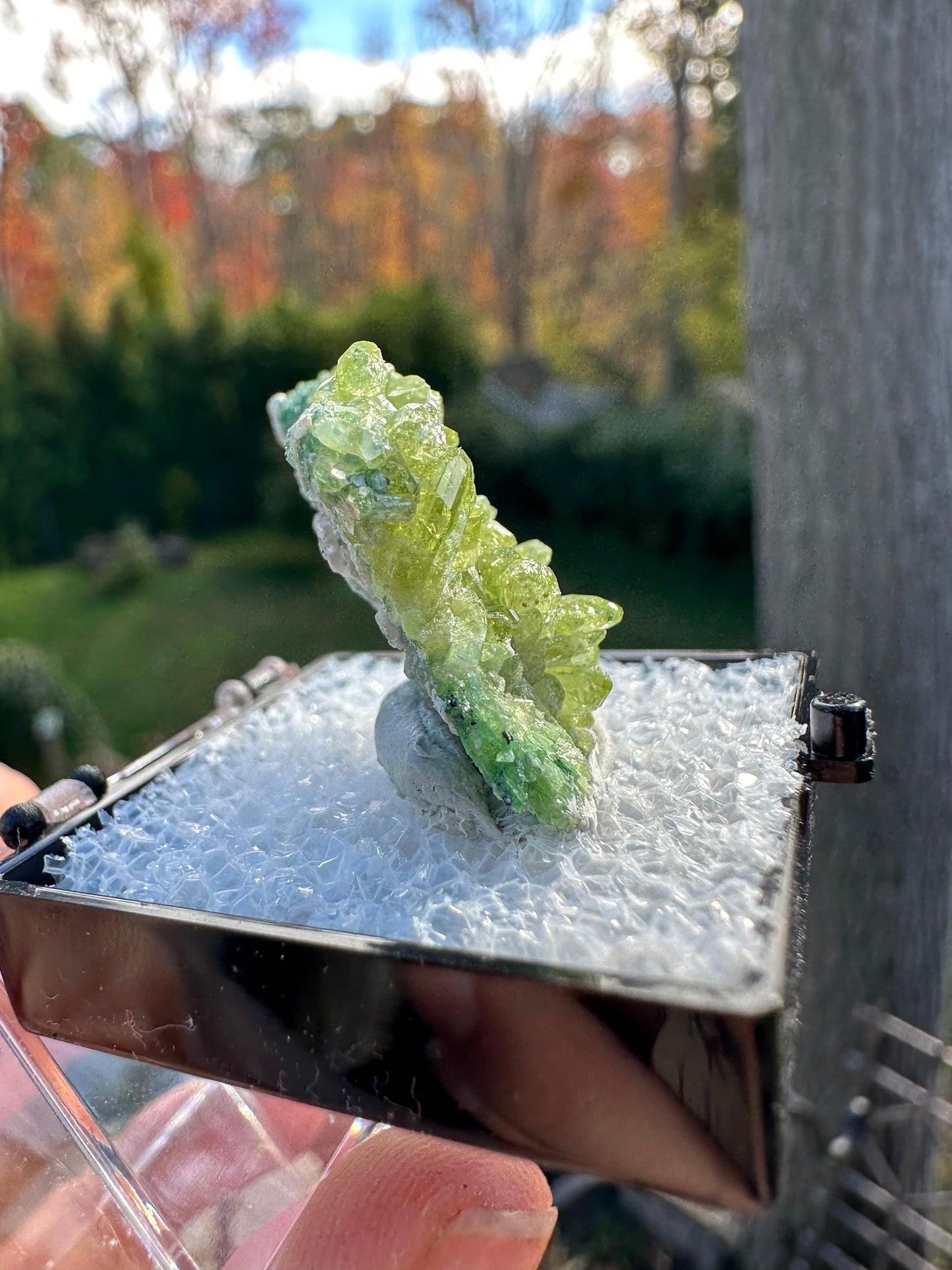 Vesuvianite Crystal Cluster from Jeffrey Mine Canada
