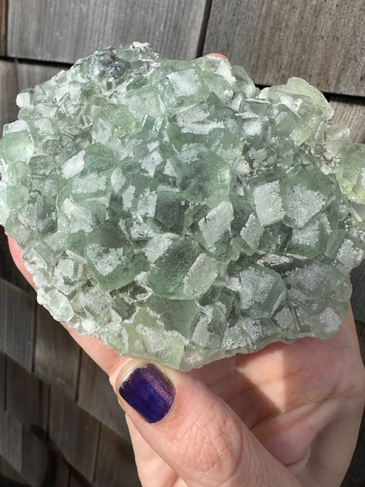 Green Sugar Coated Fluorite from China
