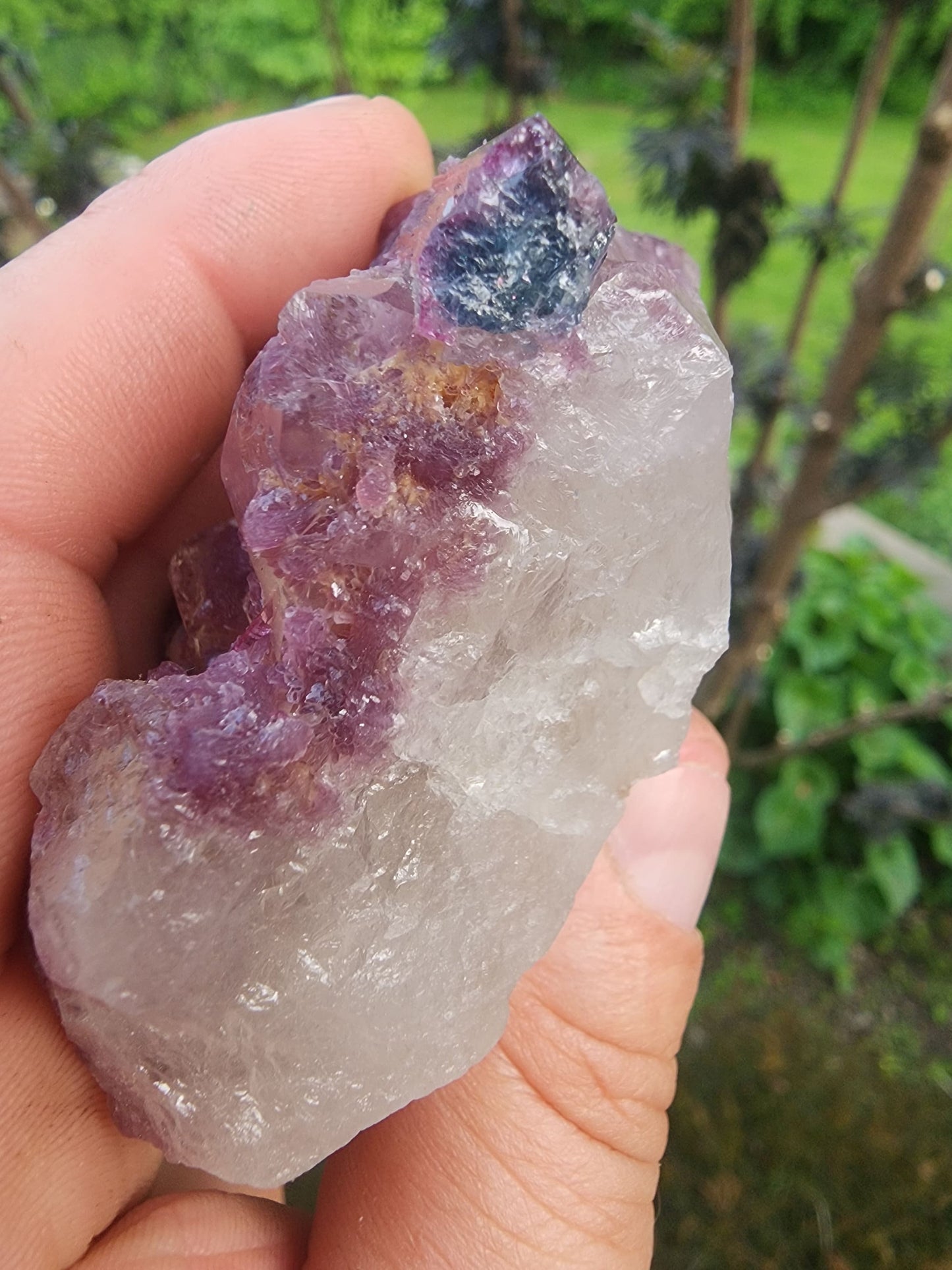 Tourmaline with Lepidolite in Quartz from Minas Gerais, Brazil