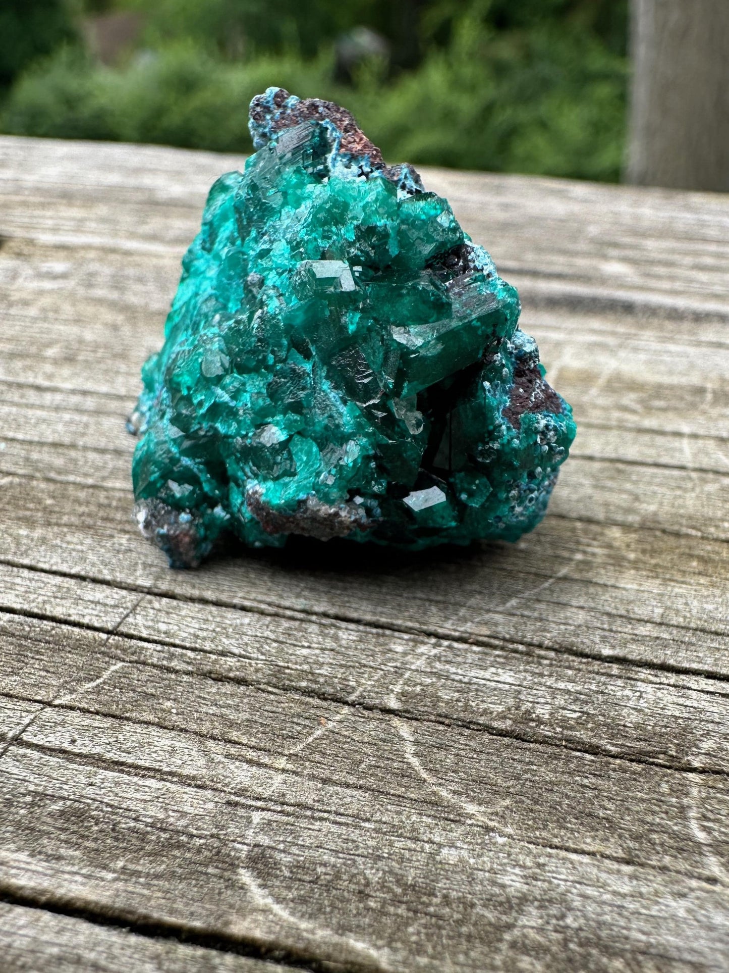 Dioptase with Shattuckite from Congo