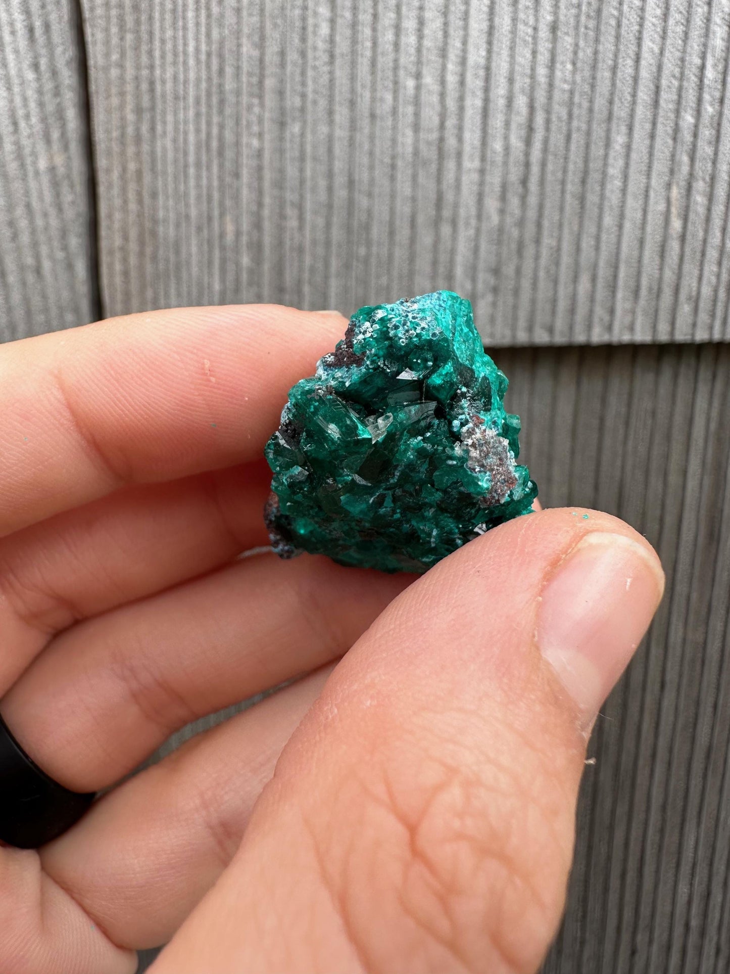 Dioptase with Shattuckite from Congo