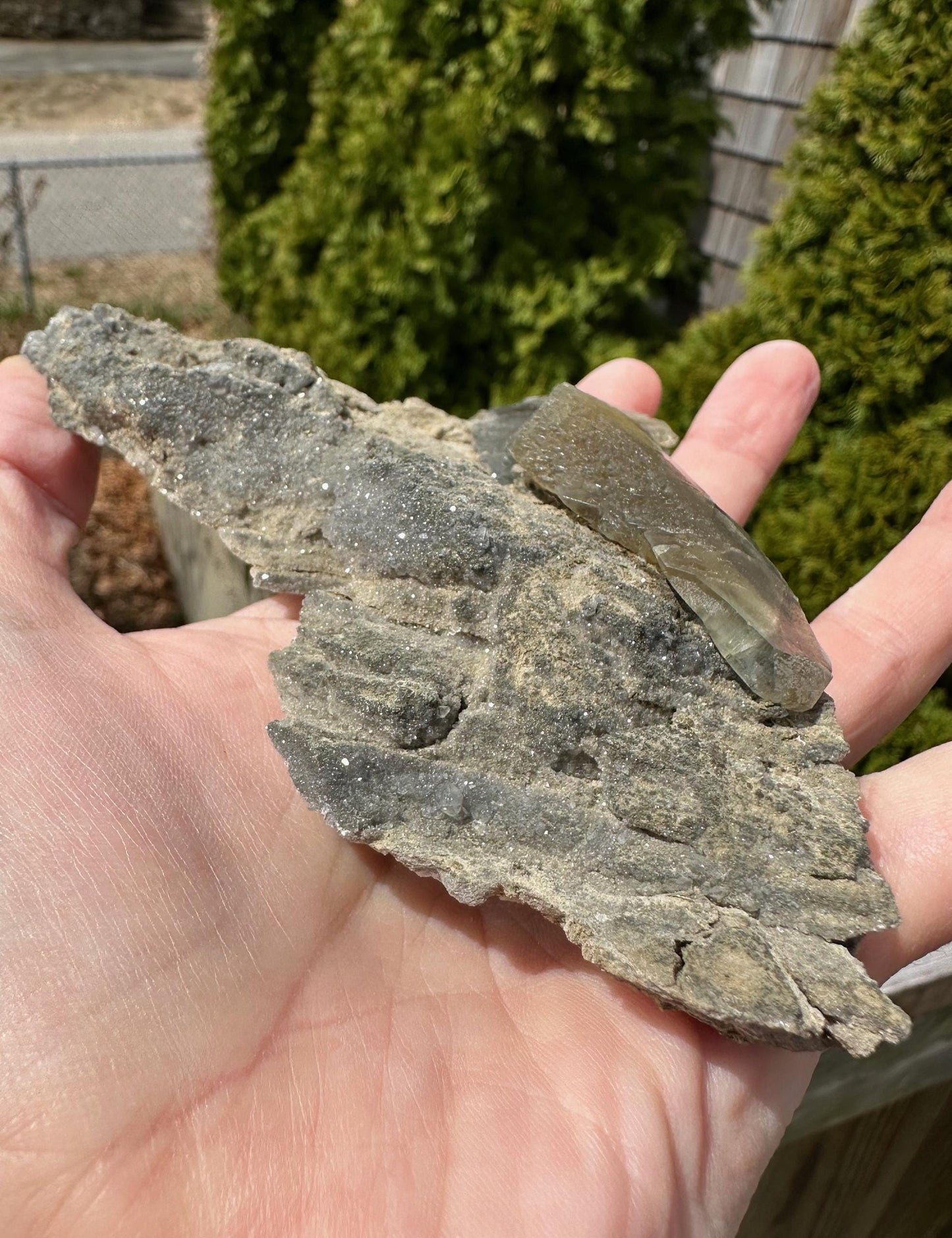 Barite Crystals on Matrix from Linwood Mine Iowa USA