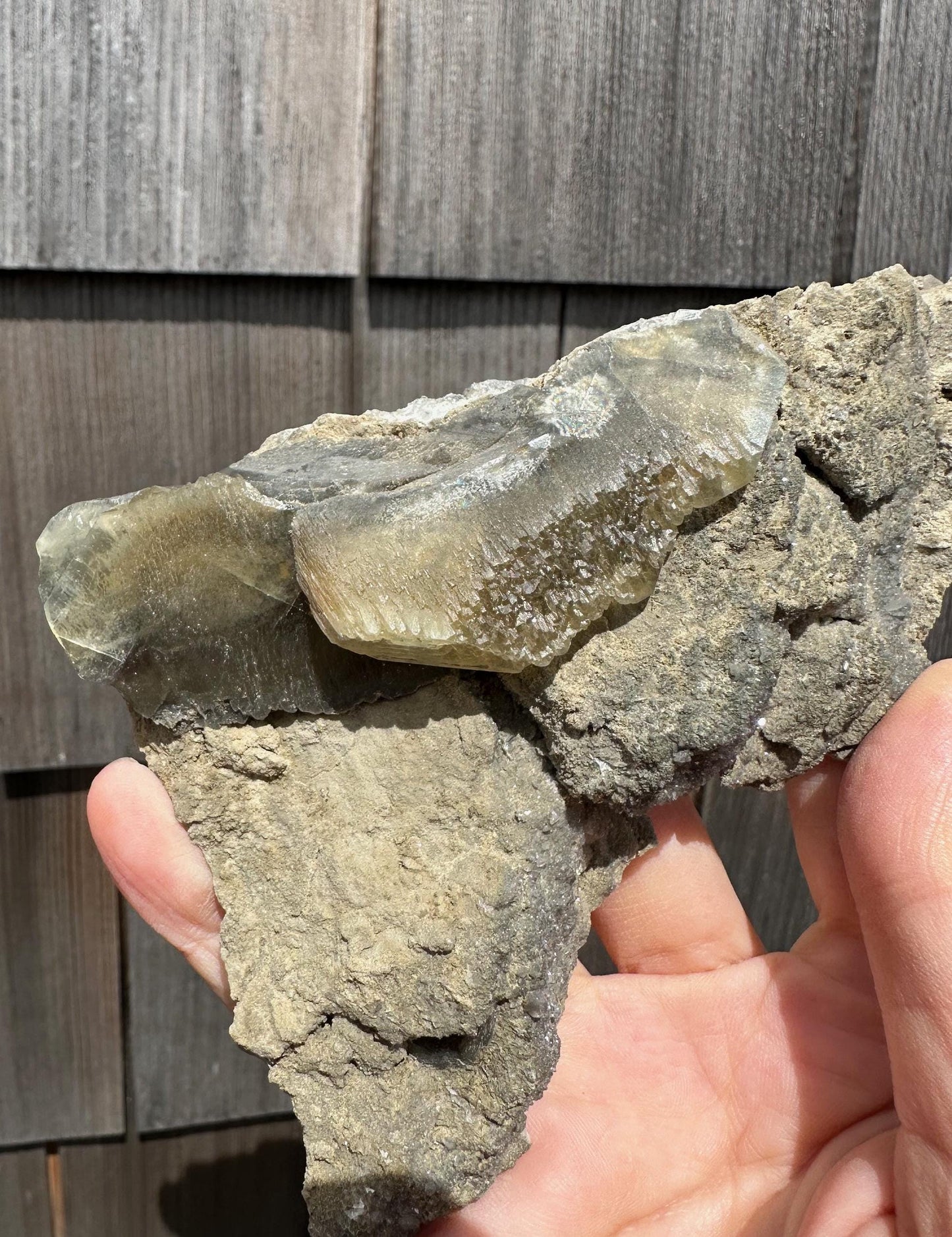 Barite Crystals on Matrix from Linwood Mine Iowa USA