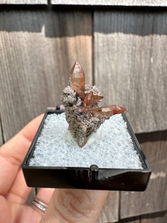 Red Topaz Cluster from San Felipe Mine, Mexico