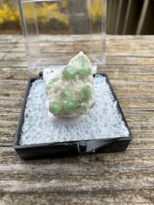 Demantoid Green Garnet Crystals on Matrix From Afghanistan