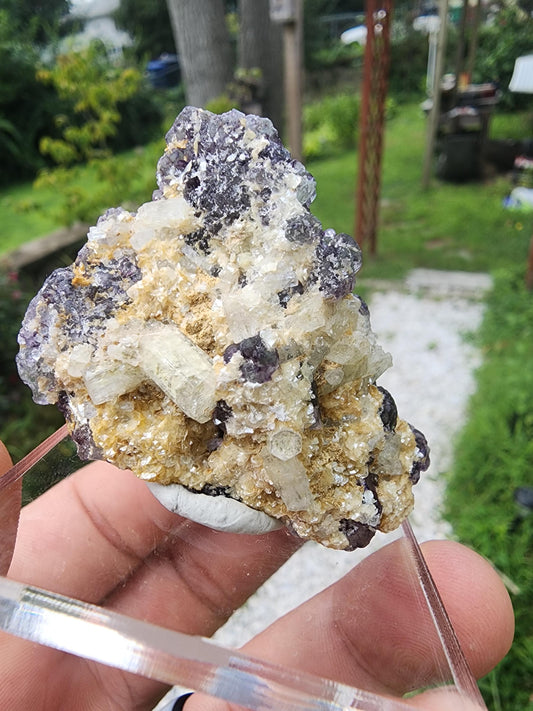 Fluorite w/ Goshenite from Erongo, Namibia