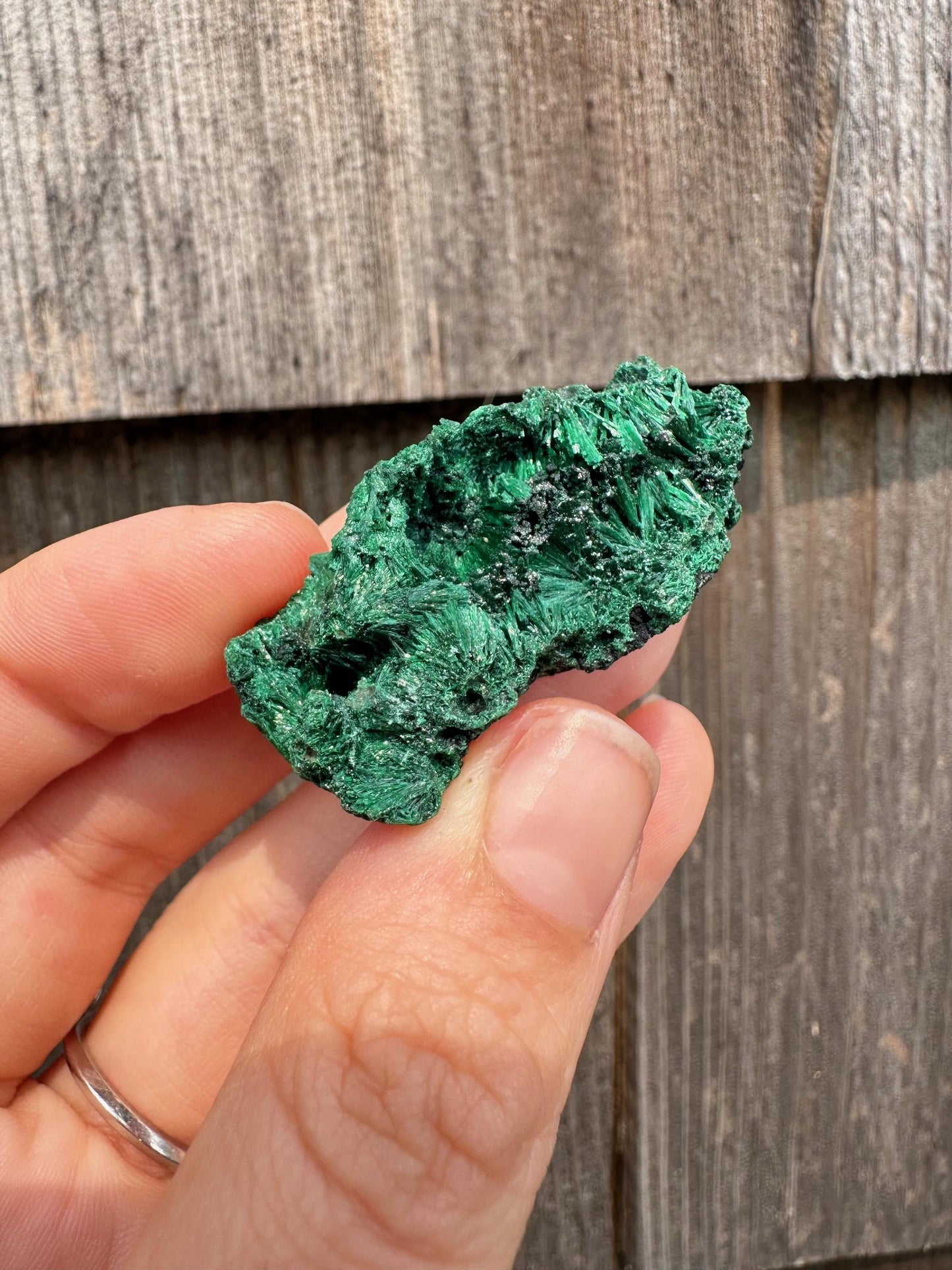 Fibrous Malachite from Shilu Mine, Yangchun, China