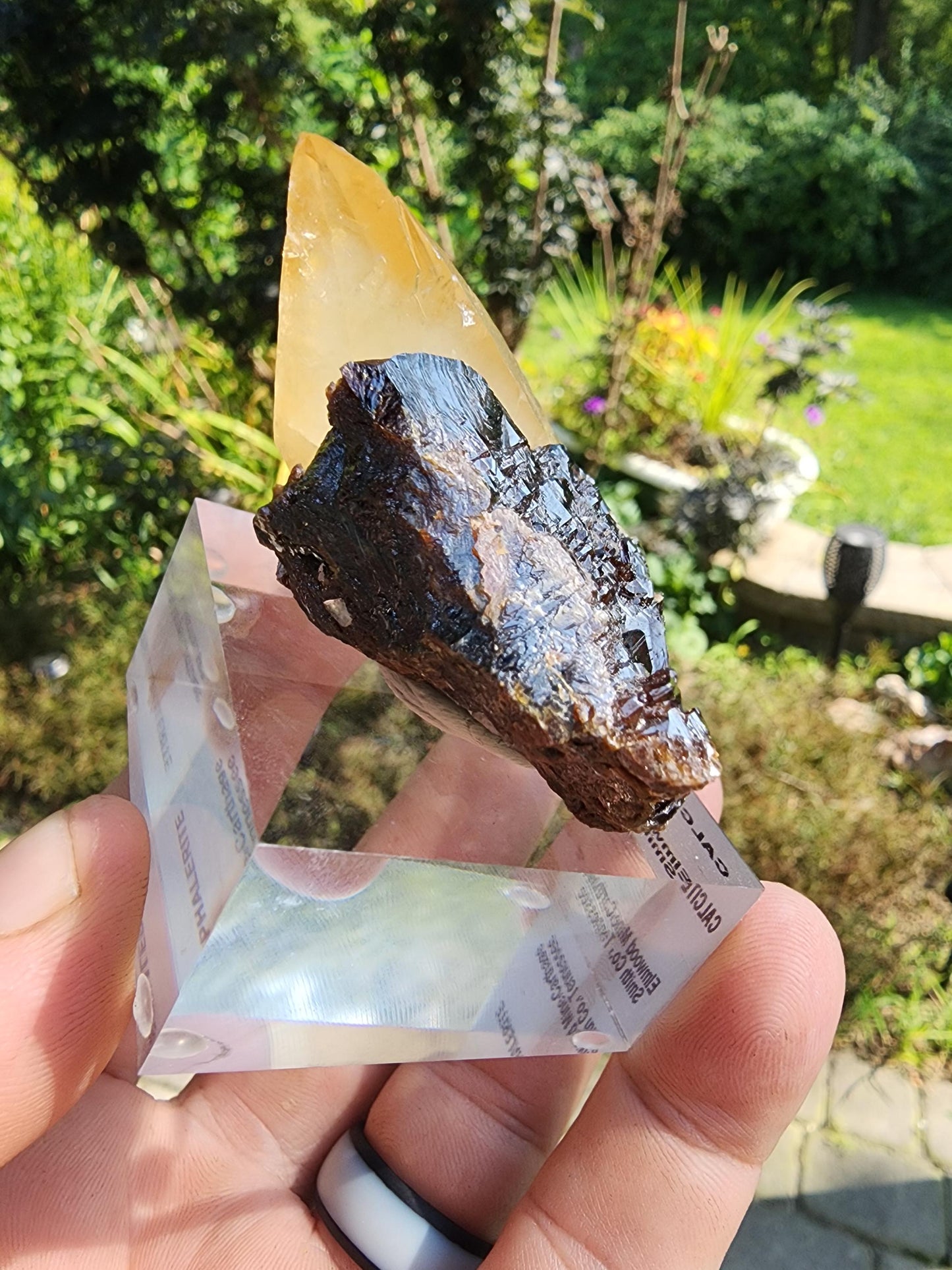 Sphalerite with Calcite from Elmwood Mine, Tennessee
