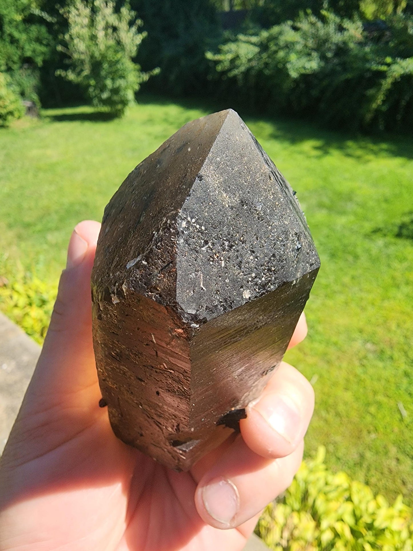 Natural Citrine with Tourmaline from Minas Gerais, Brazil