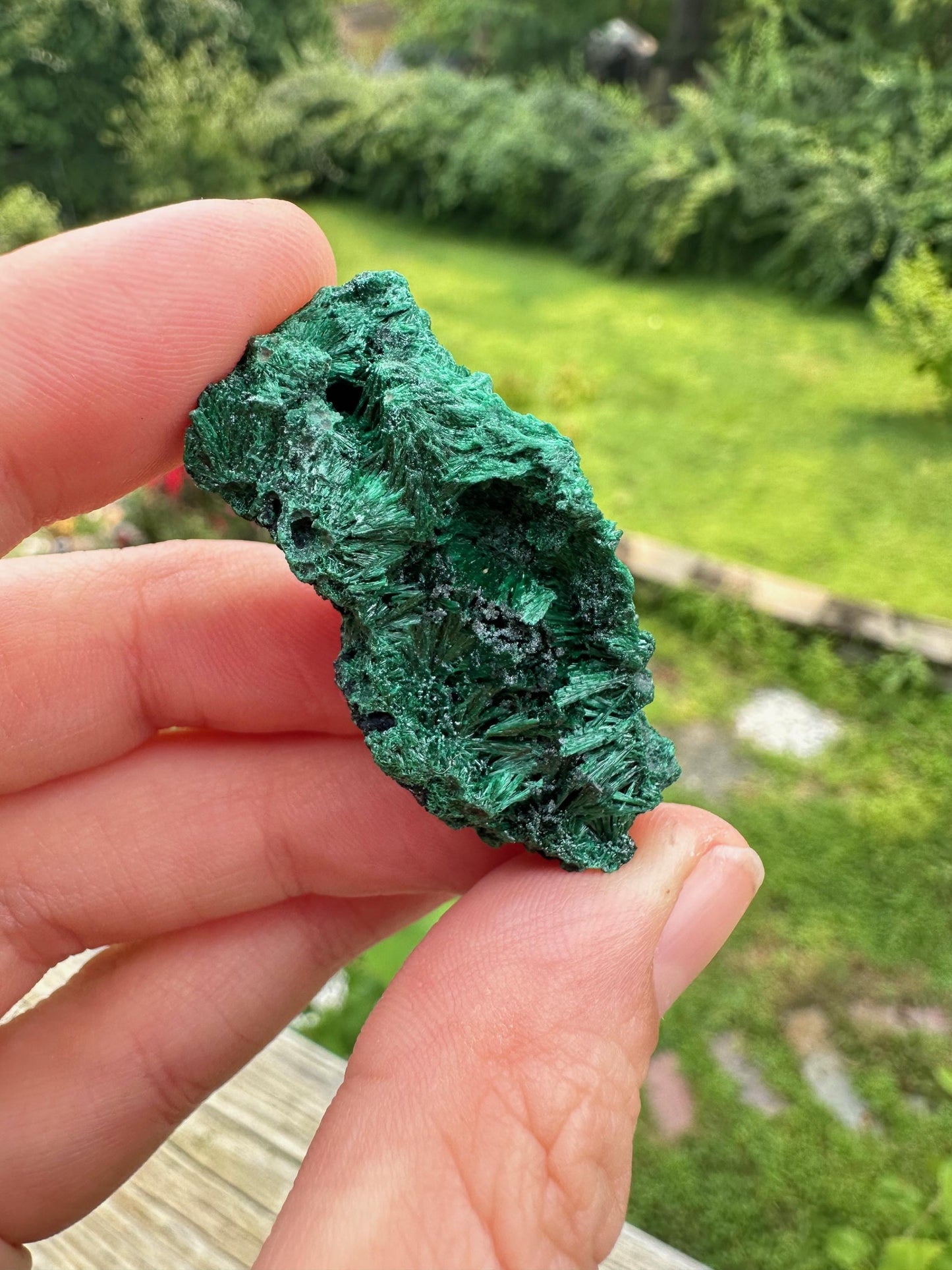 Fibrous Malachite from Shilu Mine, Yangchun, China