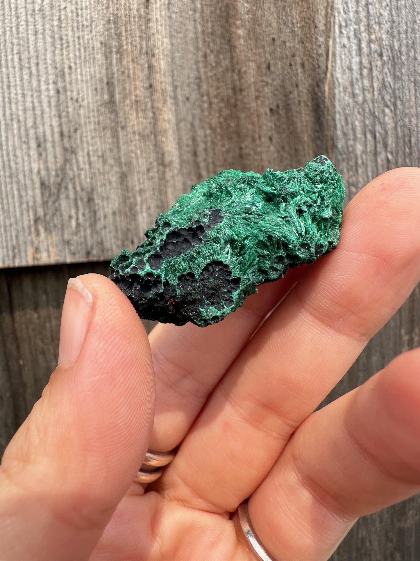 Fibrous Malachite from Shilu Mine, Yangchun, China