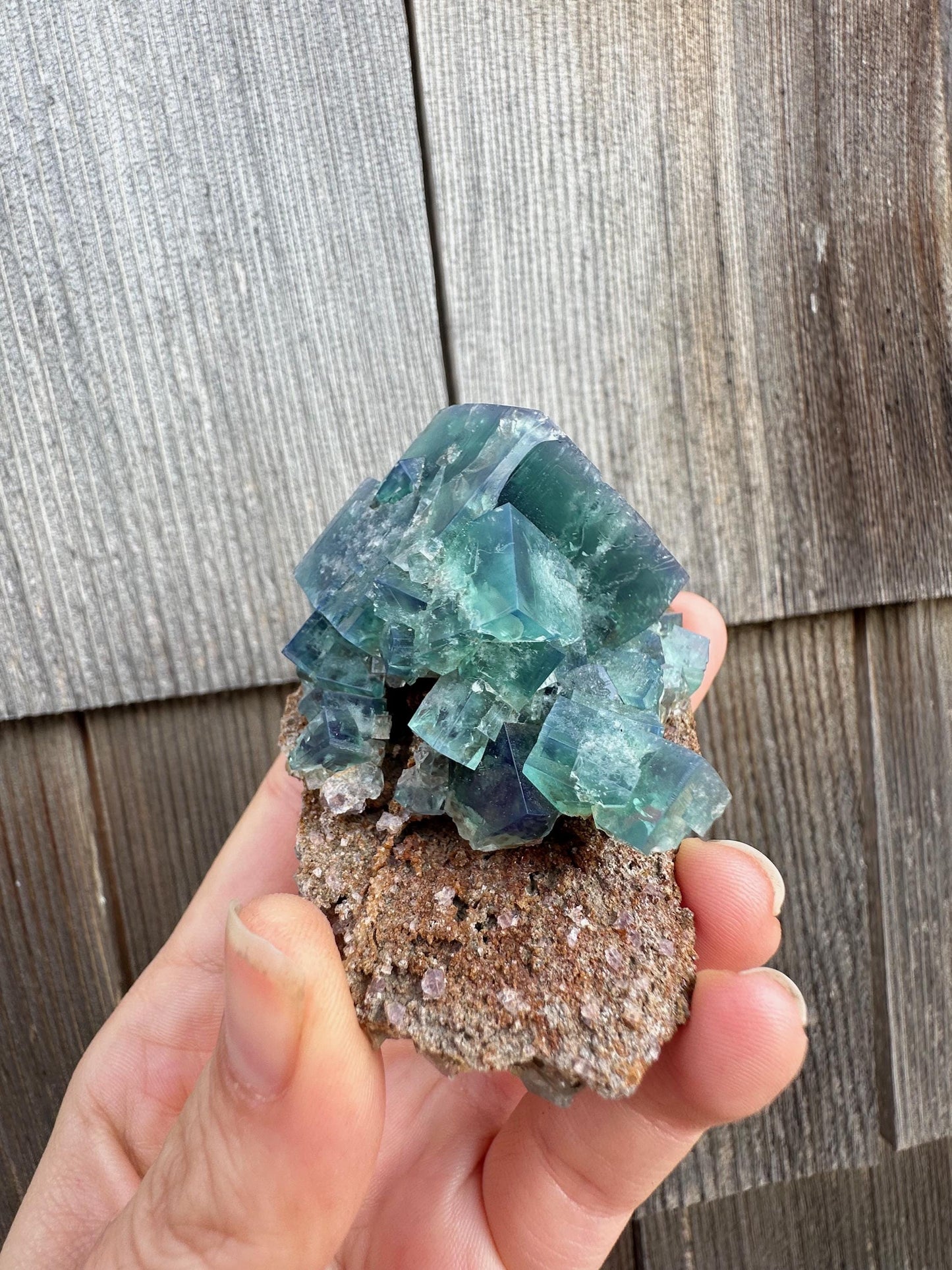 Diana Maria Color Change Fluorite on Matrix from UK