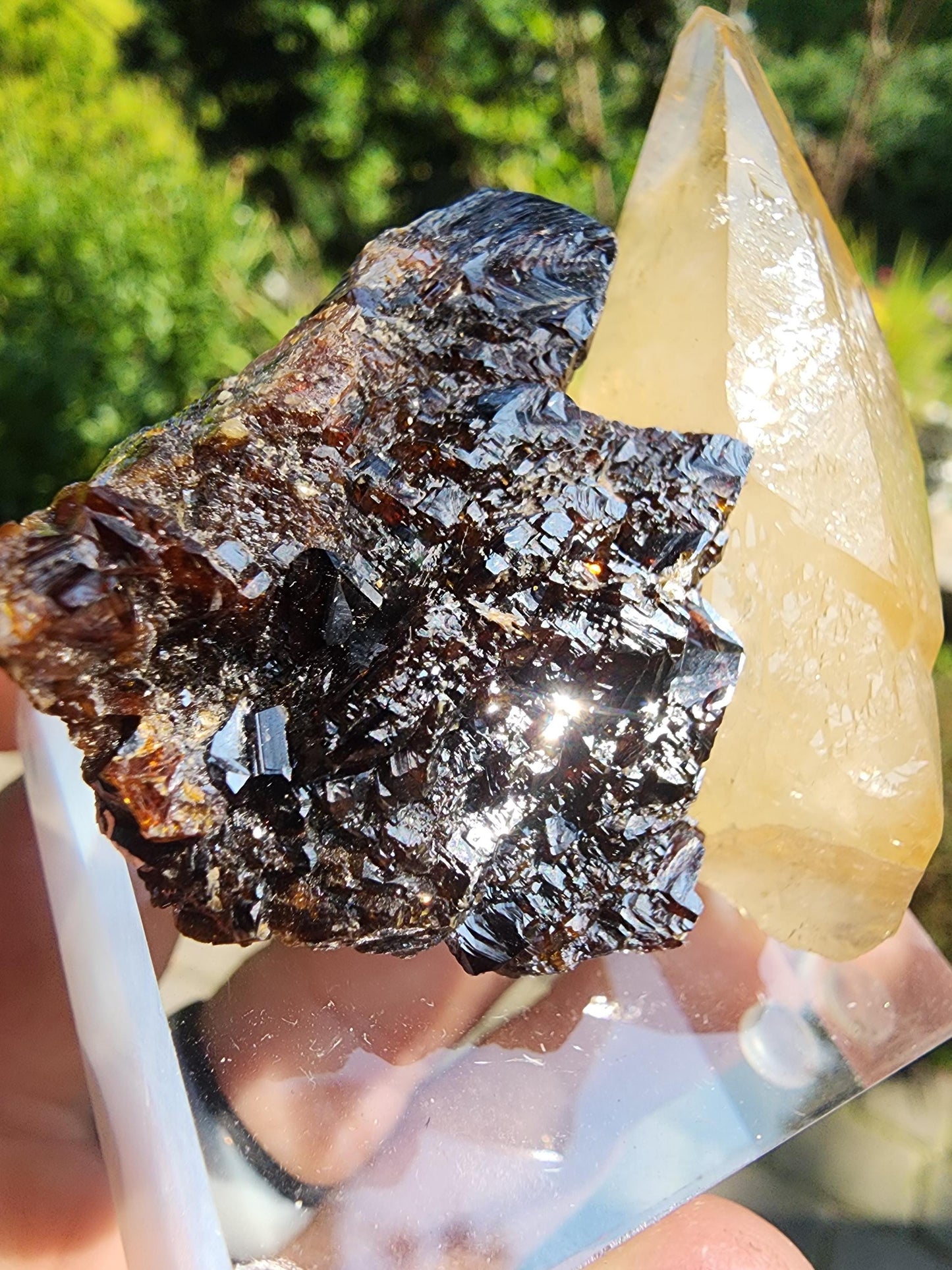 Sphalerite with Calcite from Elmwood Mine, Tennessee