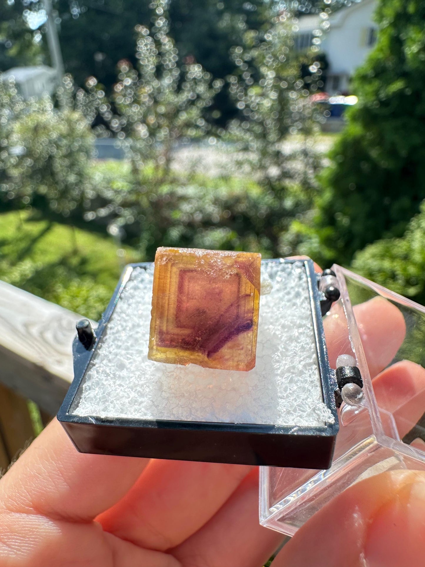 Yellow and Purple Fluorite Crystal from Jingbian Cu-A Deposit, China