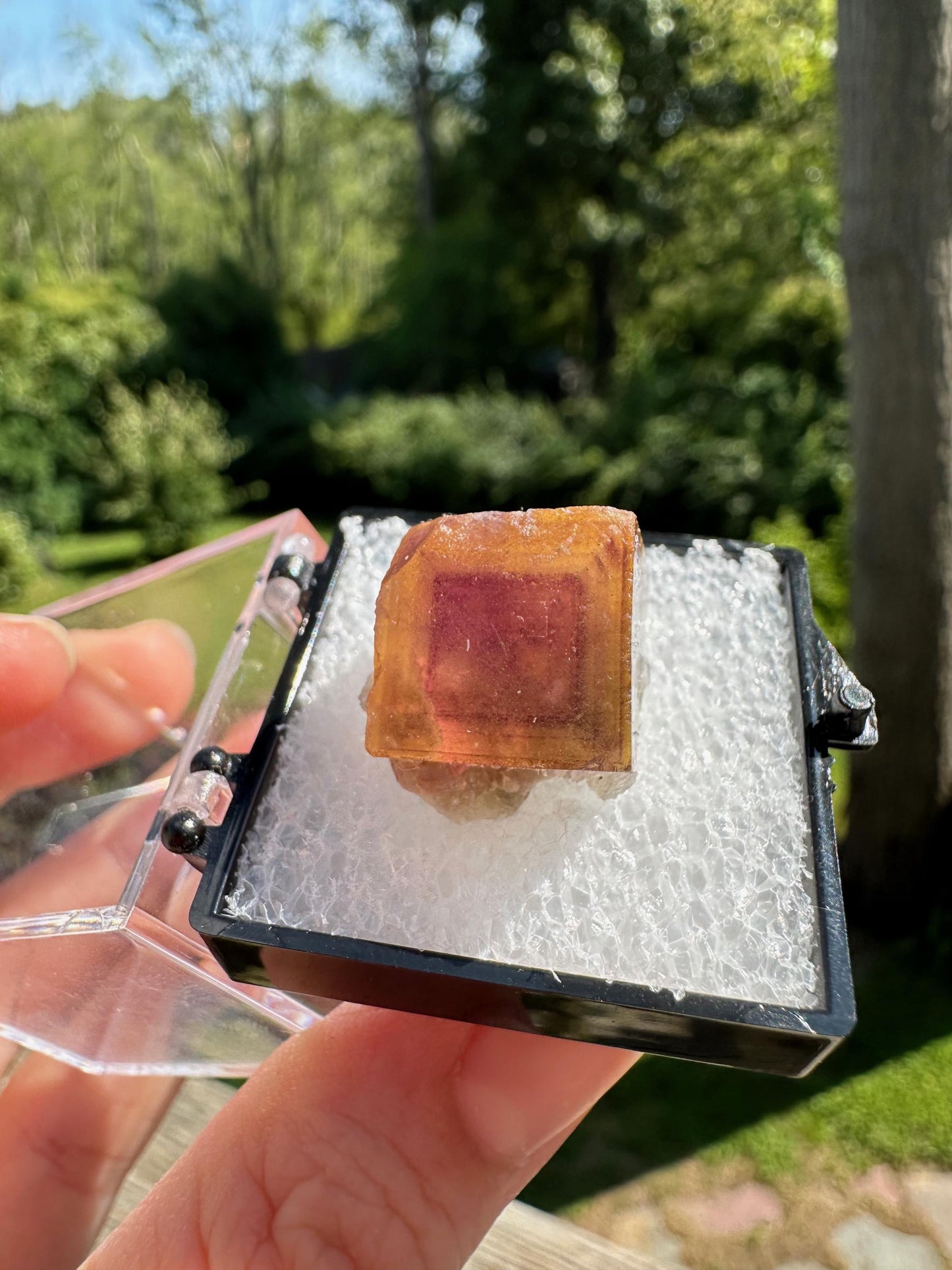Yellow and Purple Fluorite Crystal from Jingbian Cu-A Deposit, China