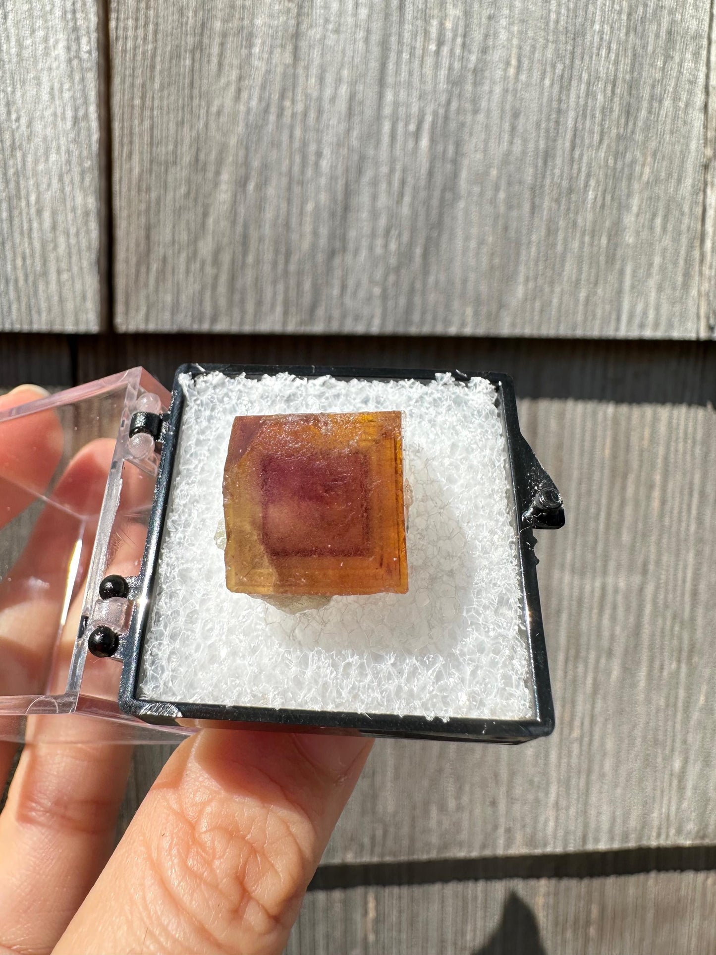 Yellow and Purple Fluorite Crystal from Jingbian Cu-A Deposit, China