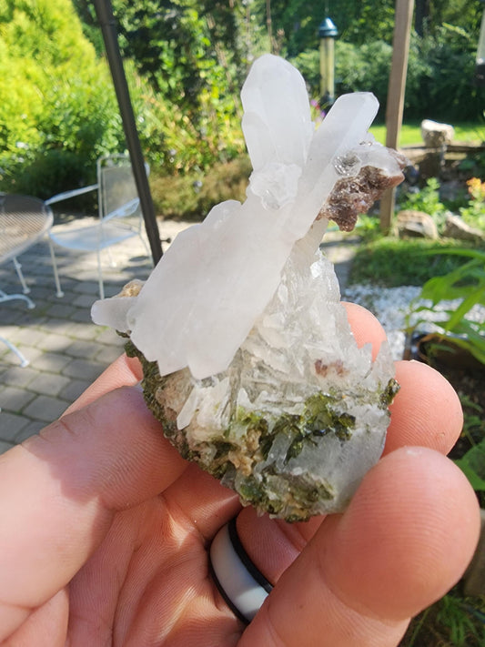 Cats-Eye Tourmaline with Quartz and Lepidolite from Minas Gerais, Brazil