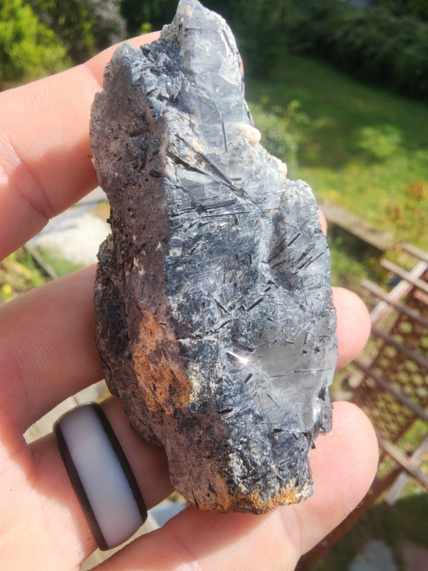 Tourmaline var. Schorl with Quartz Point