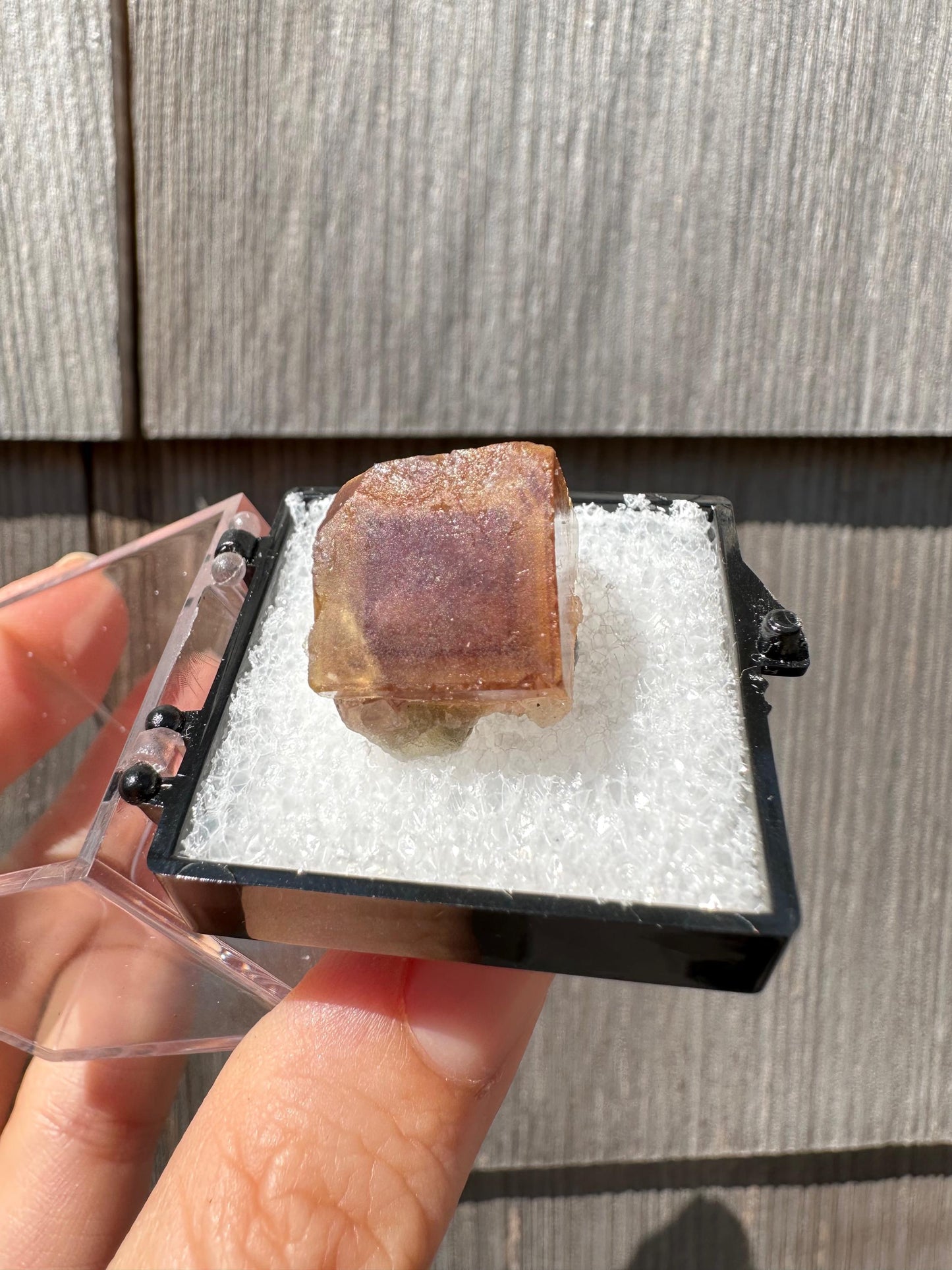 Yellow and Purple Fluorite Crystal from Jingbian Cu-A Deposit, China