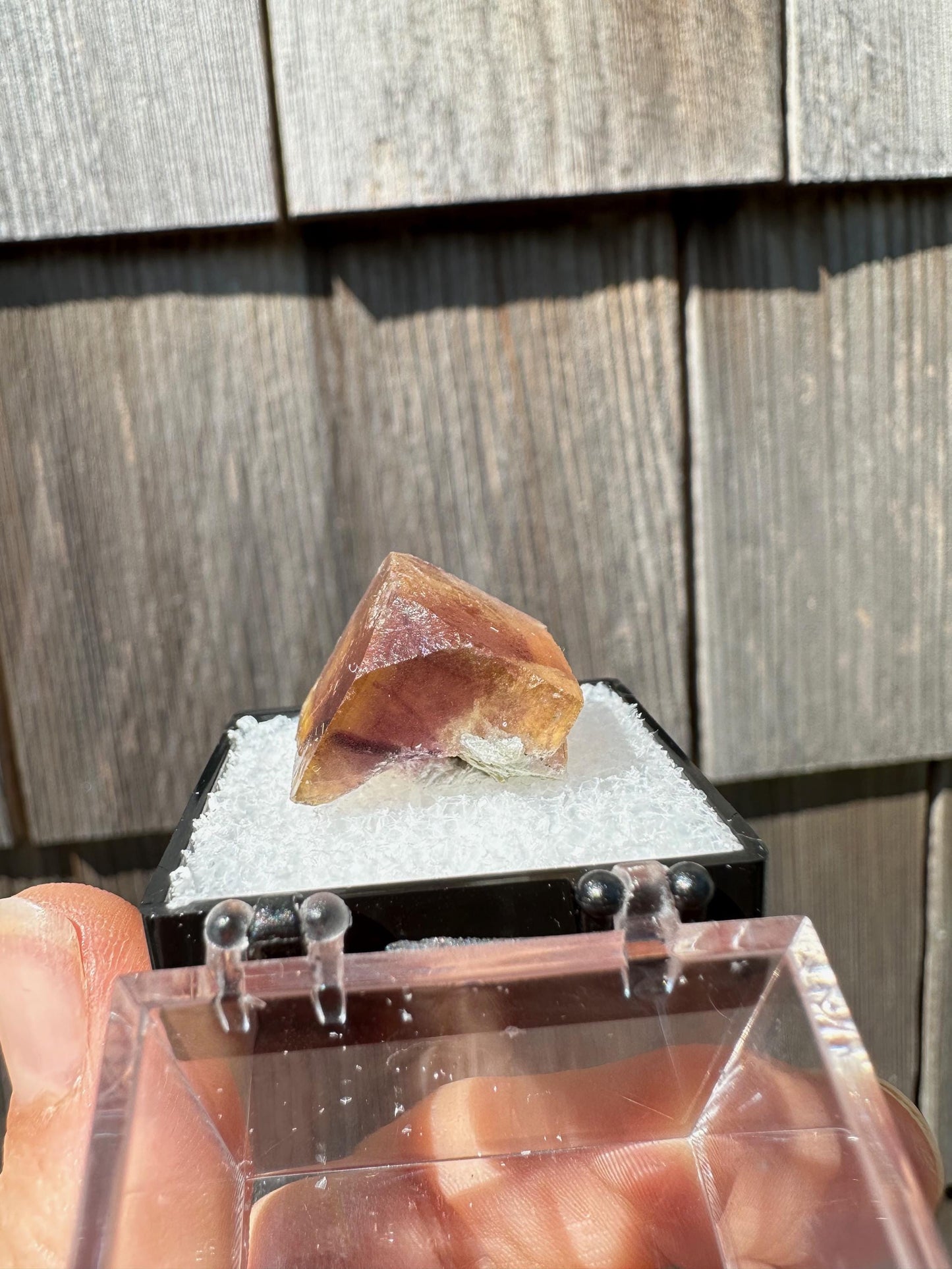 Yellow and Purple Fluorite Crystal from Jingbian Cu-A Deposit, China