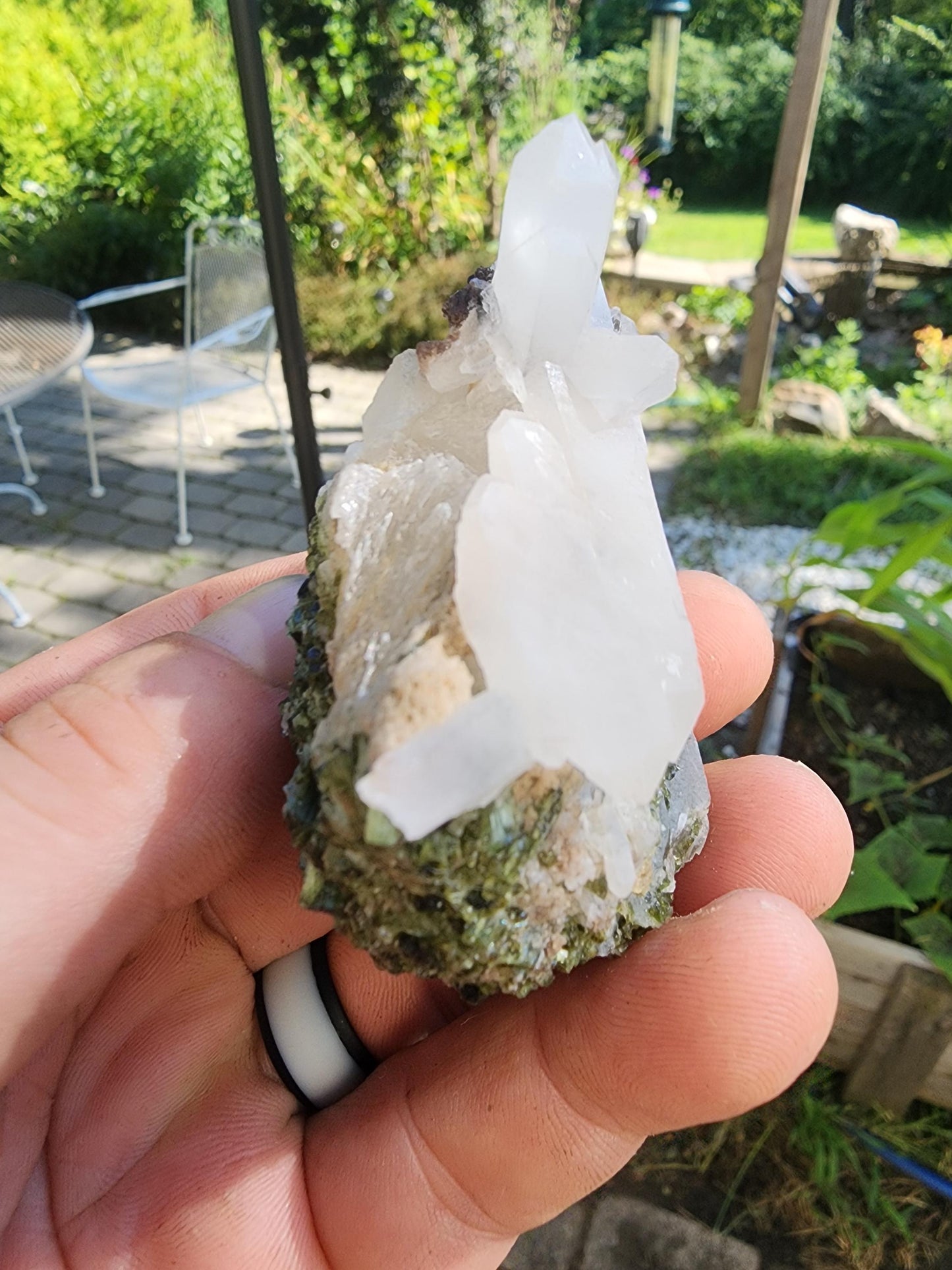 Cats-Eye Tourmaline with Quartz and Lepidolite from Minas Gerais, Brazil