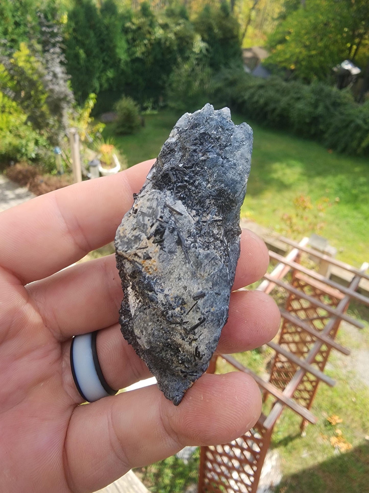 Tourmaline var. Schorl with Quartz Point