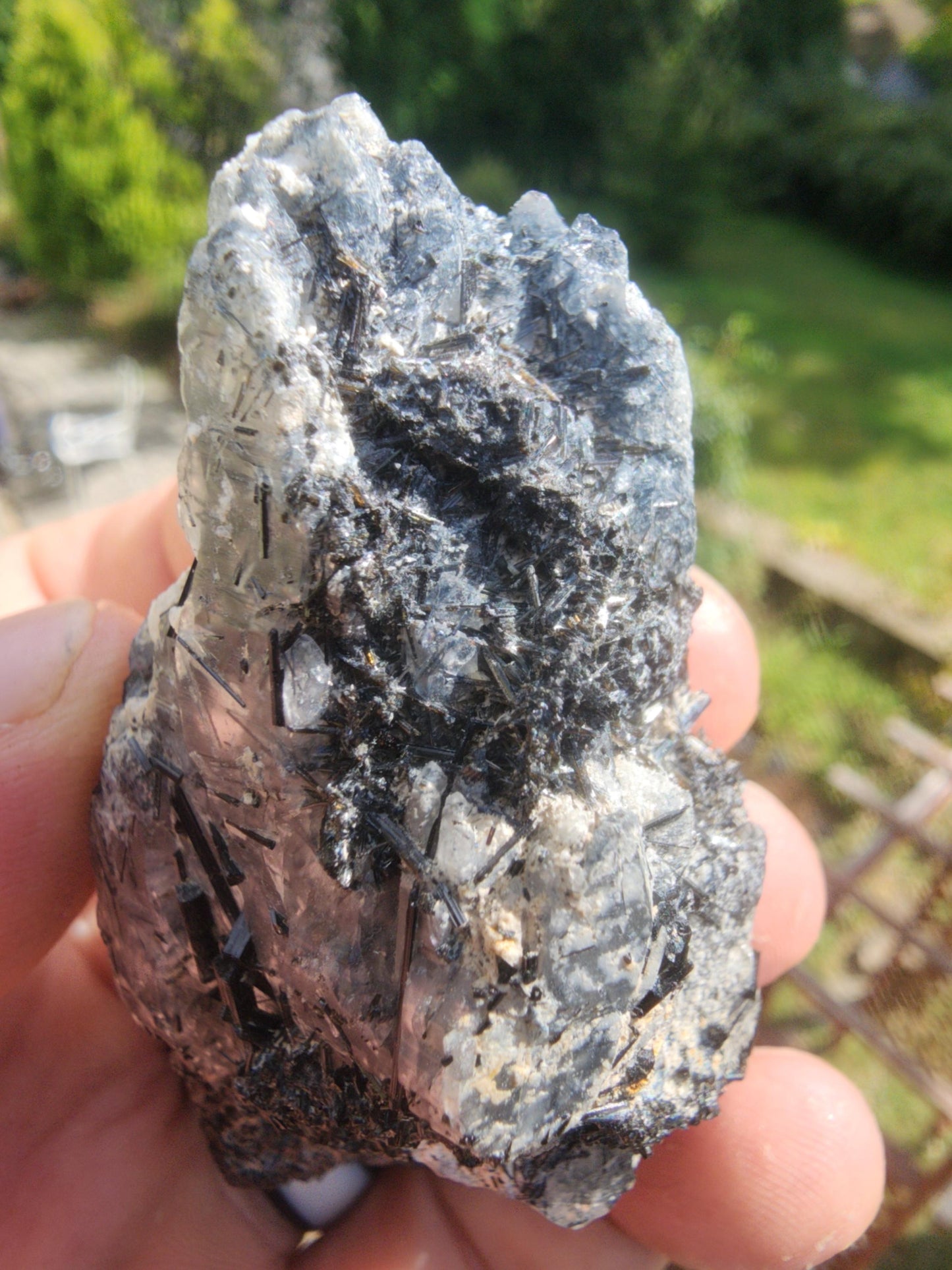 Tourmaline var. Schorl with Quartz Point