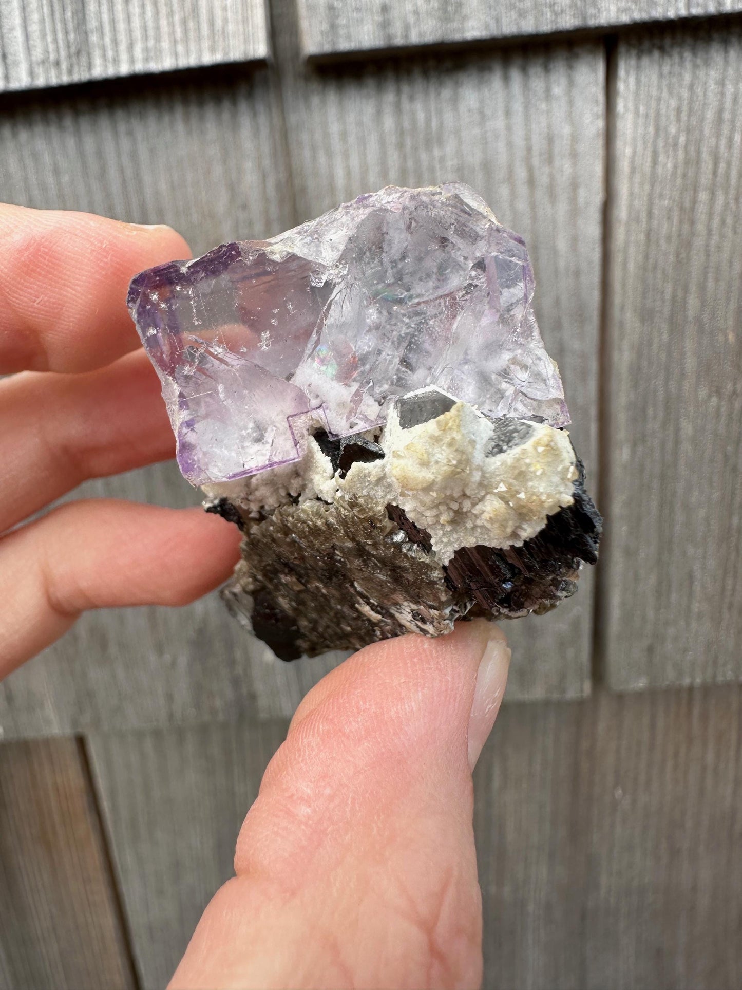 Yaogangxian Fluorite with Ferberite from China