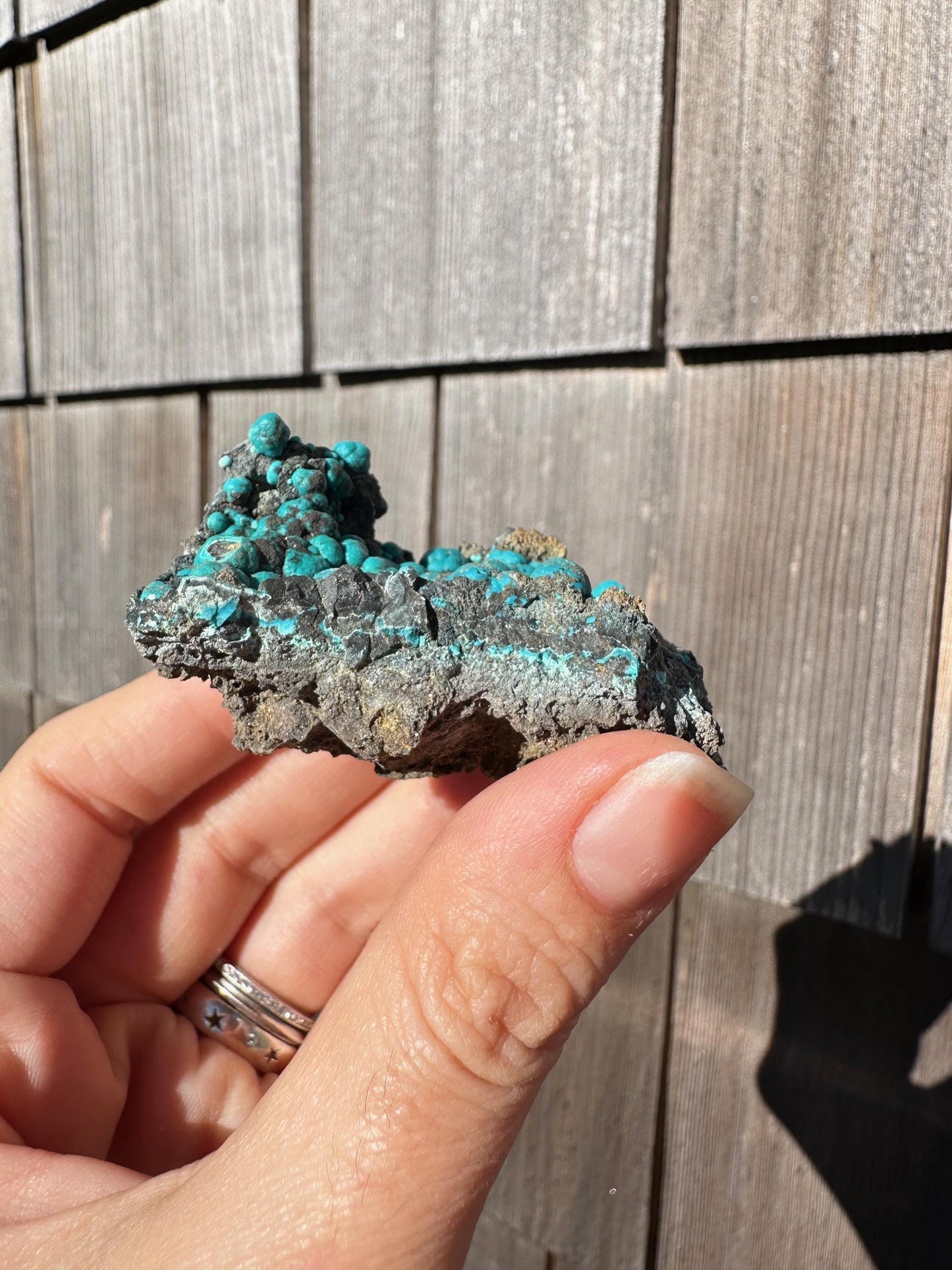 Chrysocolla on Matrix from Planet Mine Arizona USA