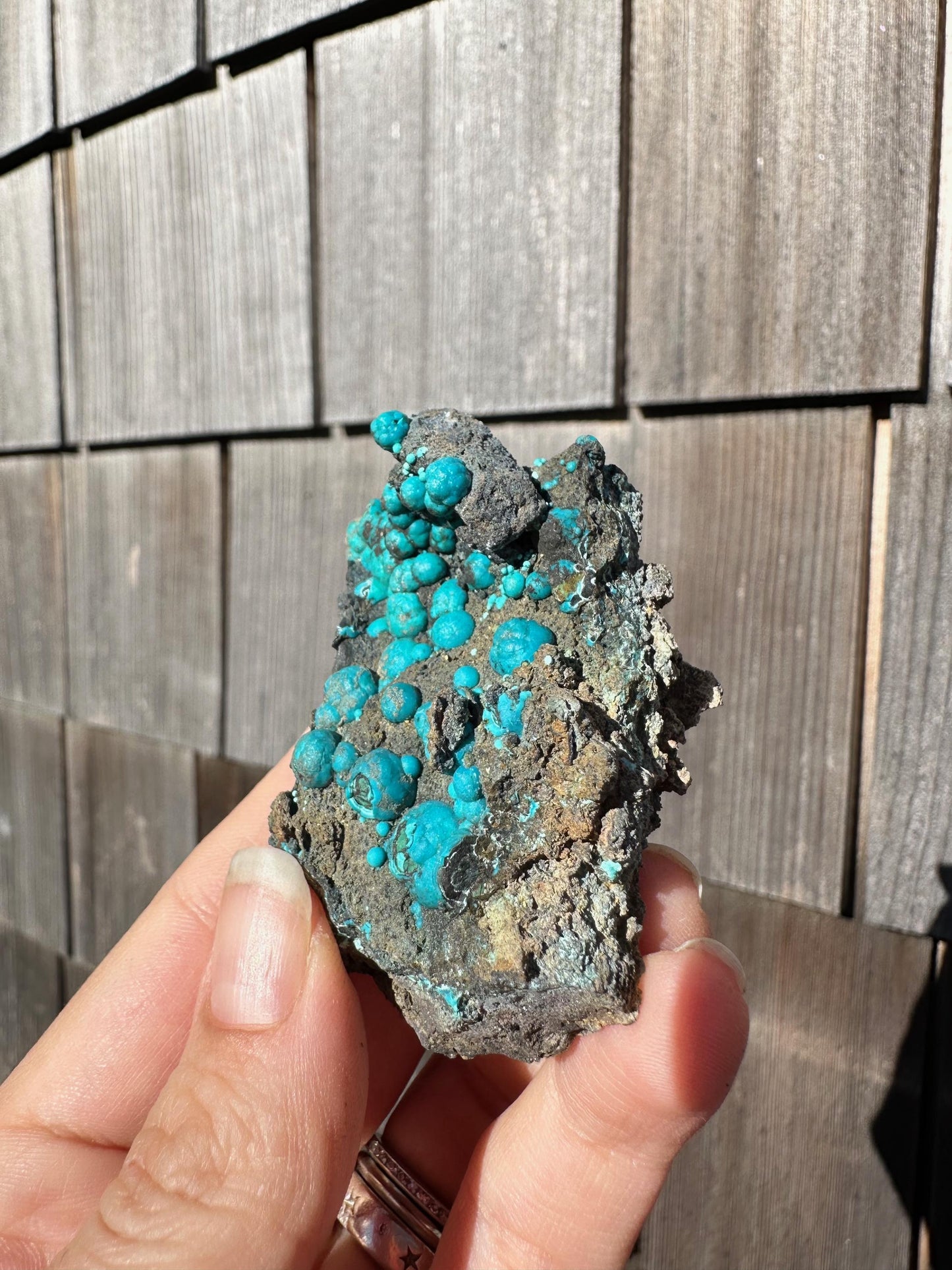 Chrysocolla on Matrix from Planet Mine Arizona USA