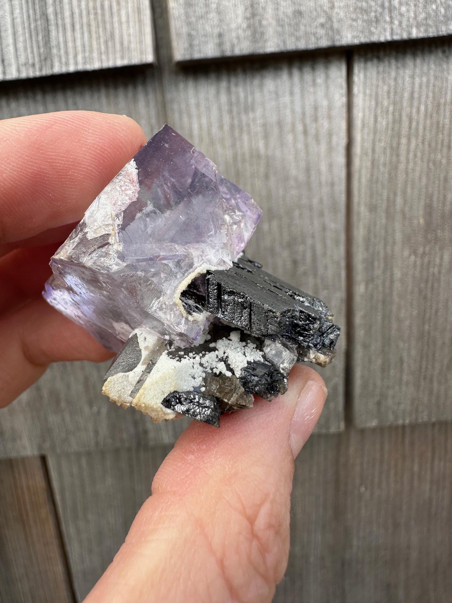 Yaogangxian Fluorite with Ferberite from China