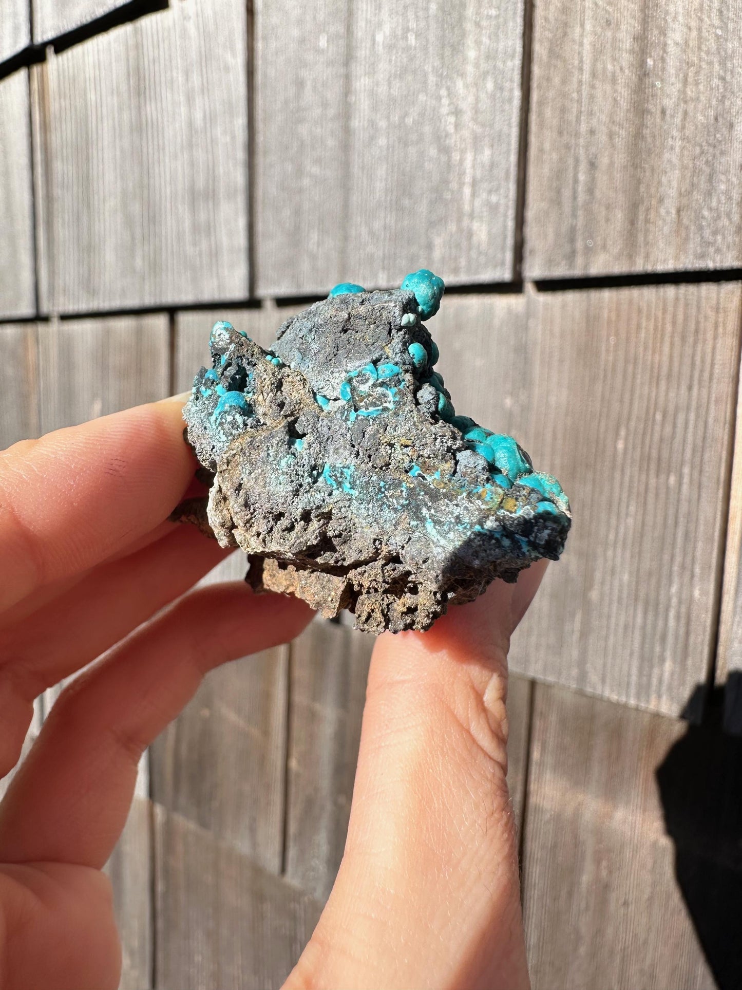 Chrysocolla on Matrix from Planet Mine Arizona USA