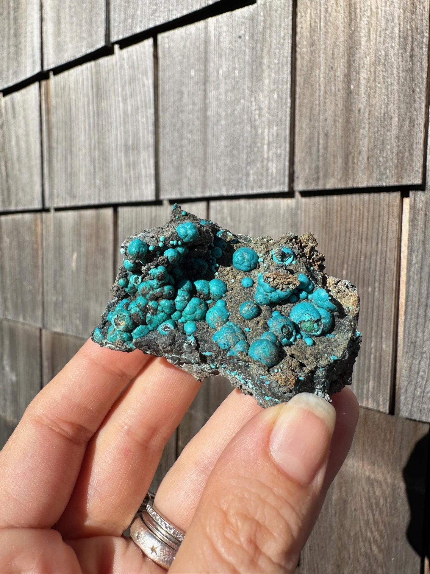 Chrysocolla on Matrix from Planet Mine Arizona USA