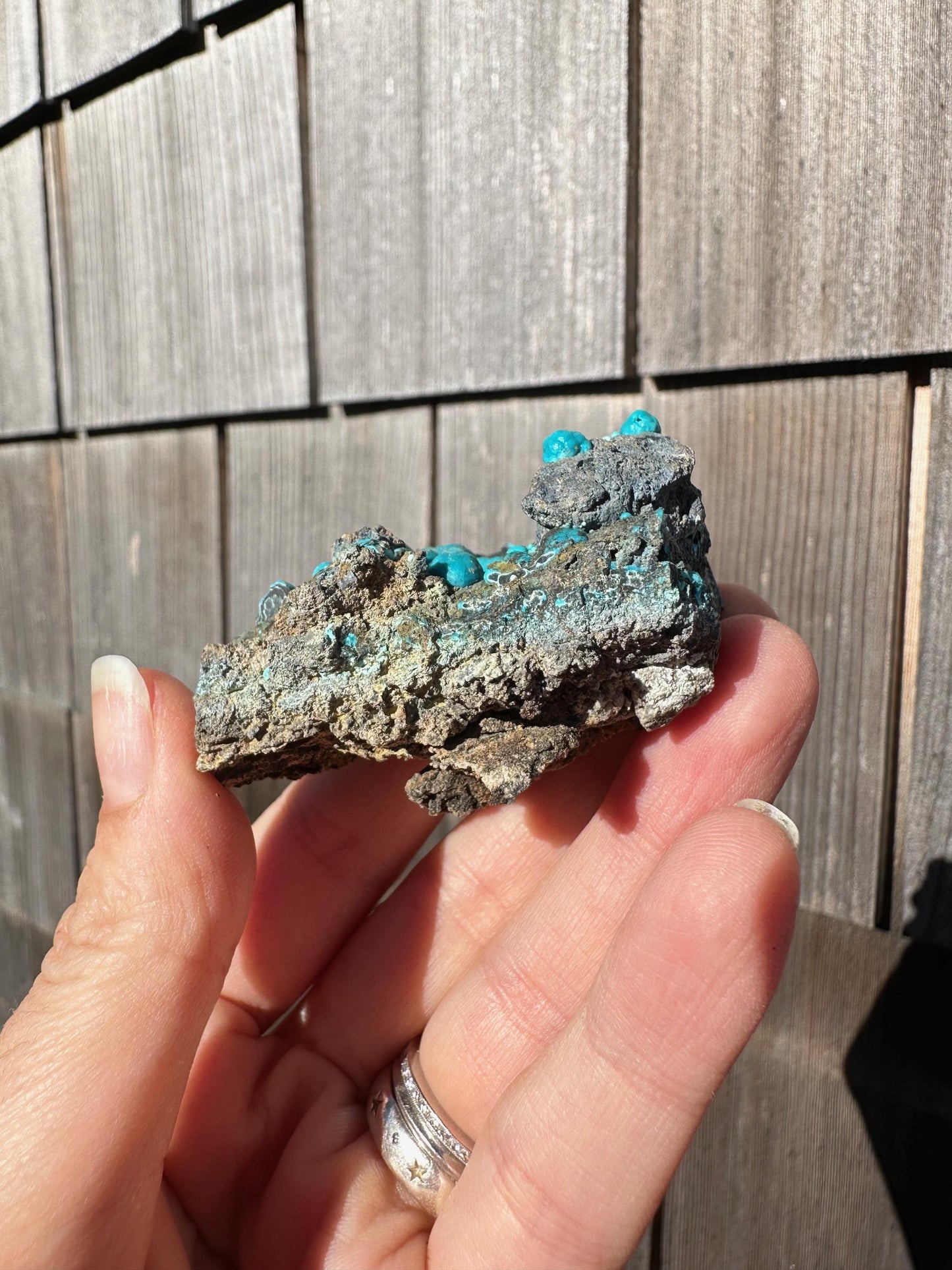 Chrysocolla on Matrix from Planet Mine Arizona USA