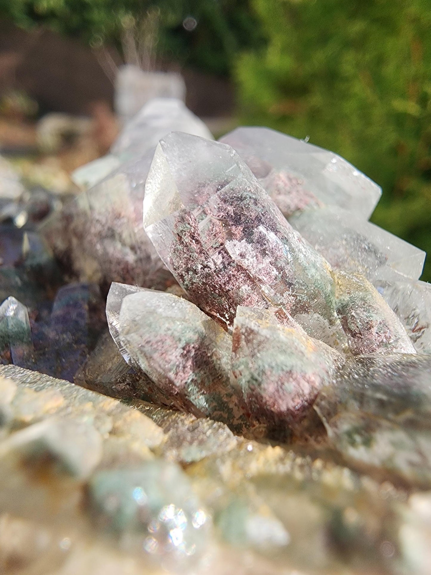 Himalayan Phantom Quartz Cluster Kullu Valley, India