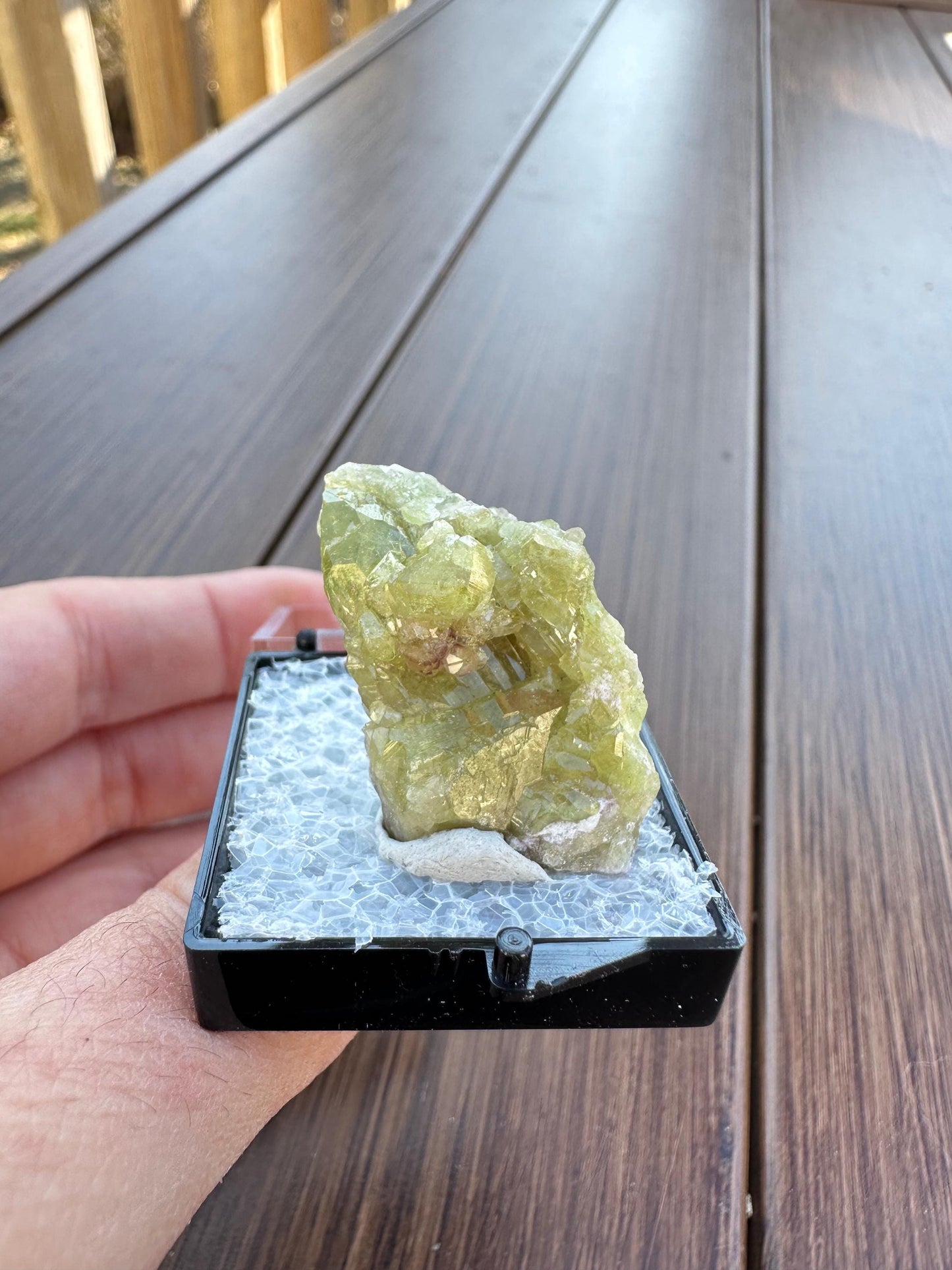 Green Vesuvianite Crystal Cluster from Jeffrey Mine Canada