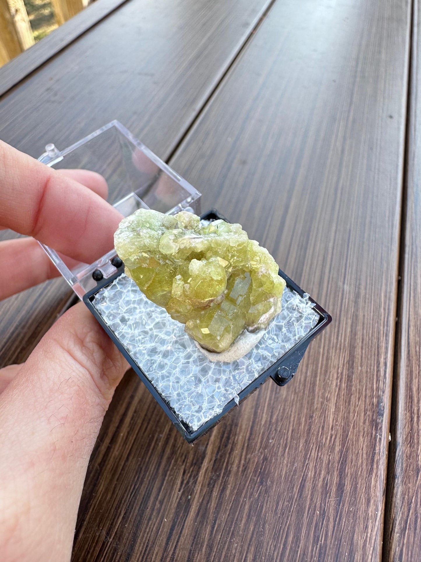 Green Vesuvianite Crystal Cluster from Jeffrey Mine Canada