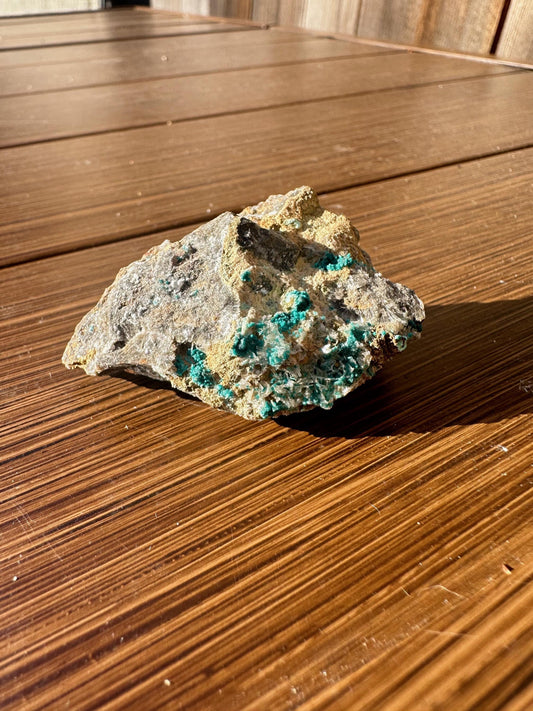 Rosasite with Calcite from Ojuela Mine Mexico