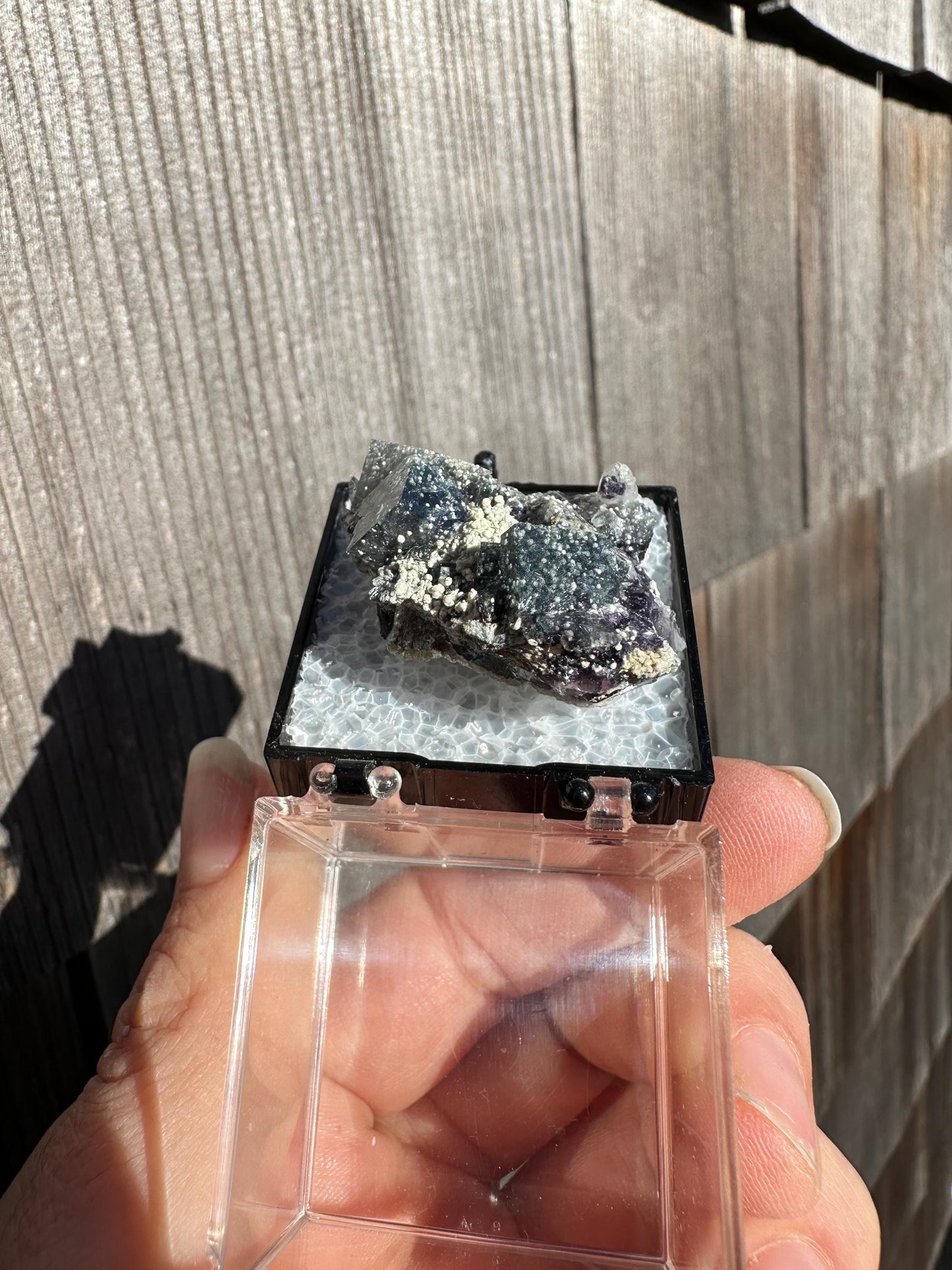 YGX Muscovite in Fluorite with Bismuthinite from China