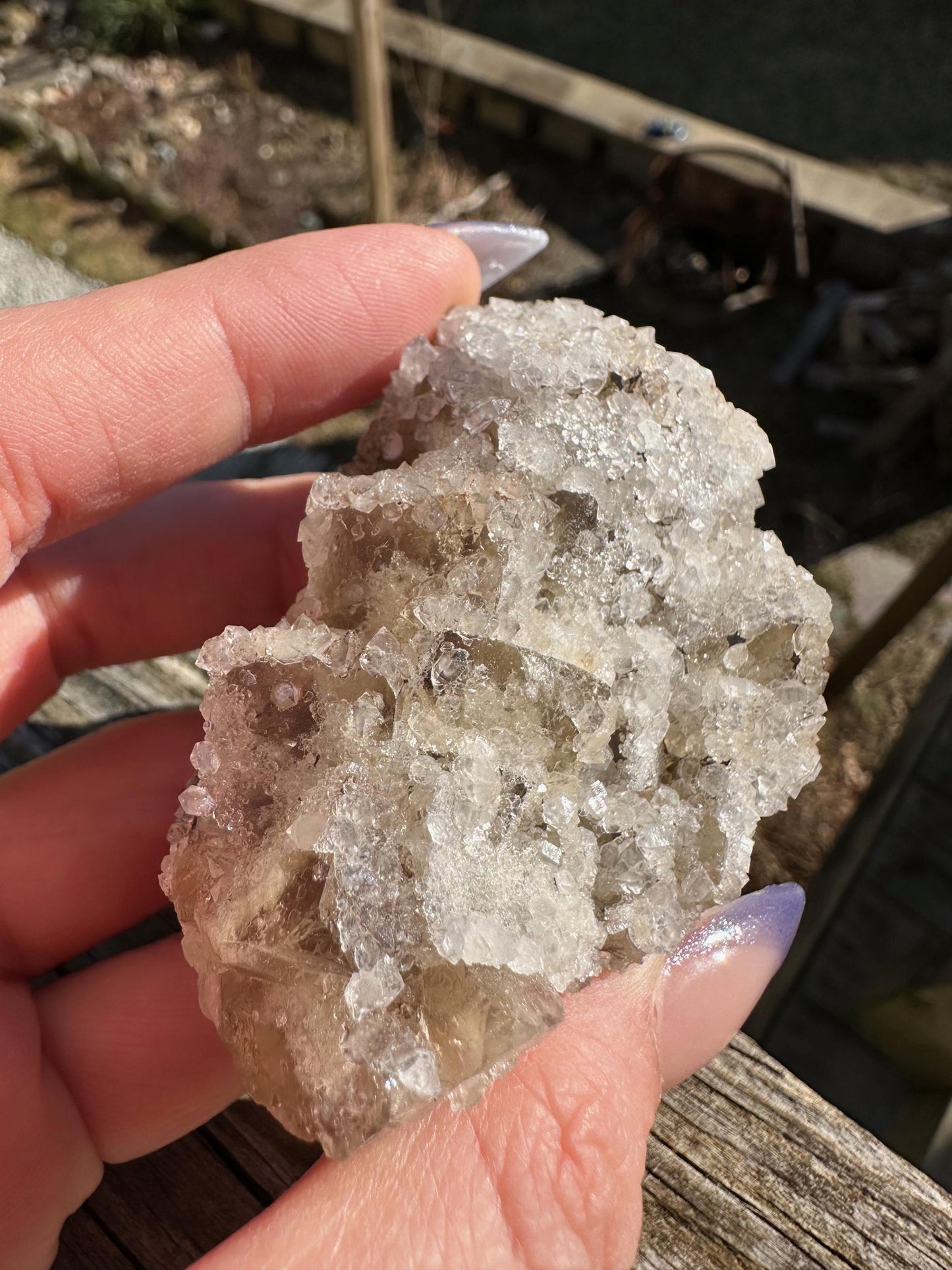 Yellow Fluorite with Quartz from Diana Maria Mine, England