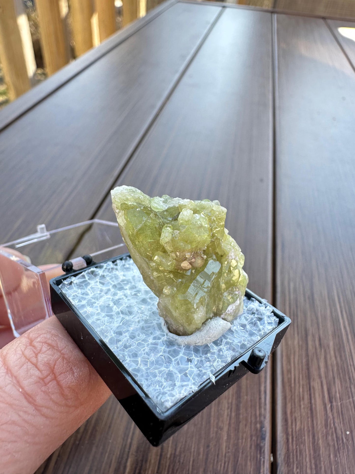 Green Vesuvianite Crystal Cluster from Jeffrey Mine Canada